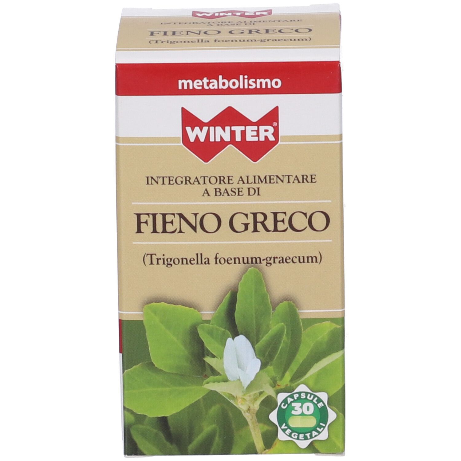 Scatola con informazioni sul prodotto e logo. 30 capsule vegetali. Sfondo bianco. Nome del prodotto e logo ben visibili.