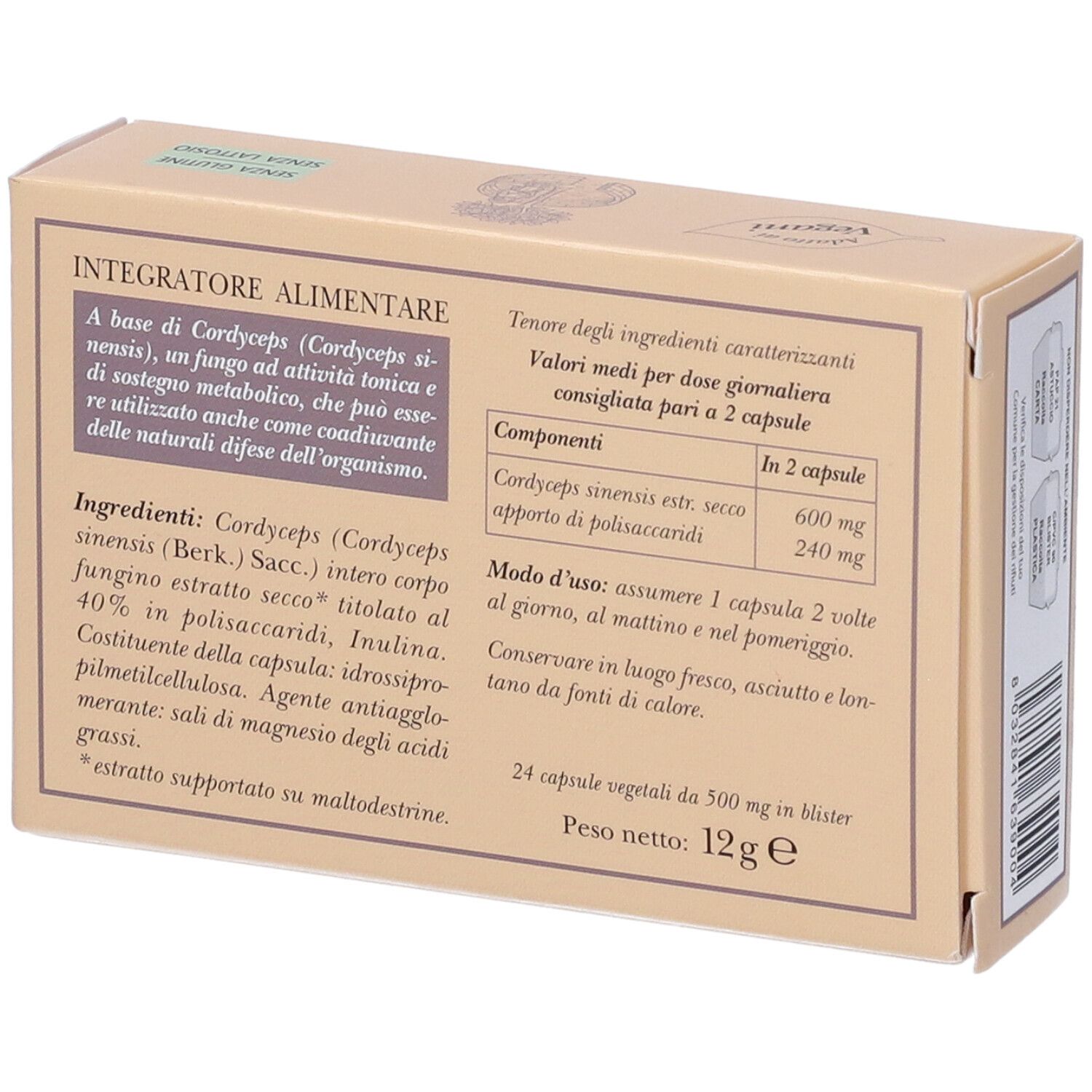 Cordyceps 24 Capsule Vegetali