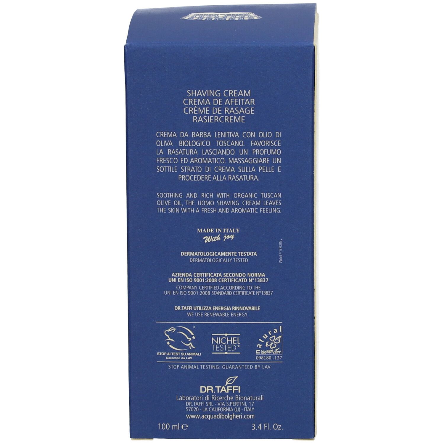 ACQUA DI BOLGHERI Uomo Crema da Barba