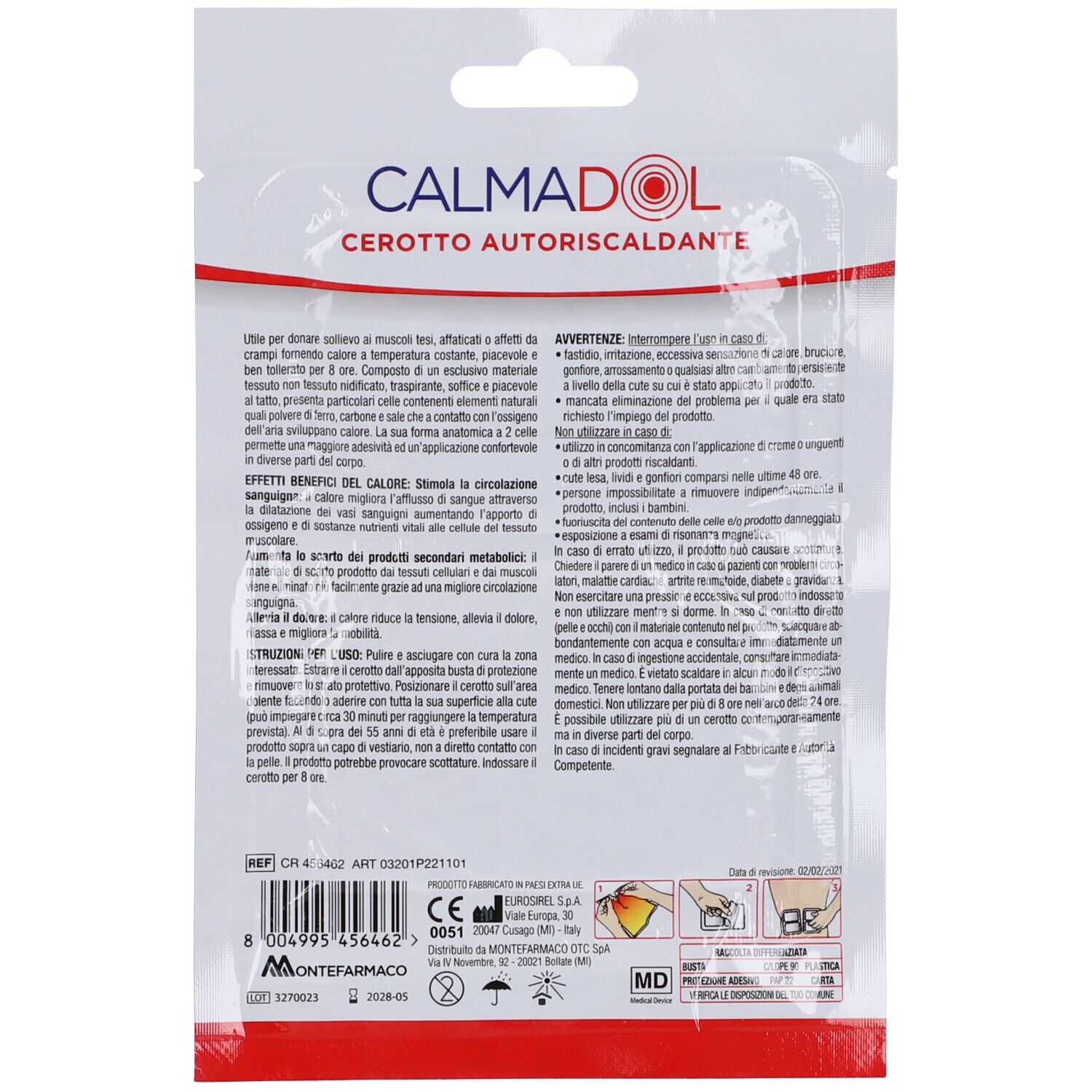 Calmadol® Cerotto autoriscaldante 13 x 10 cm