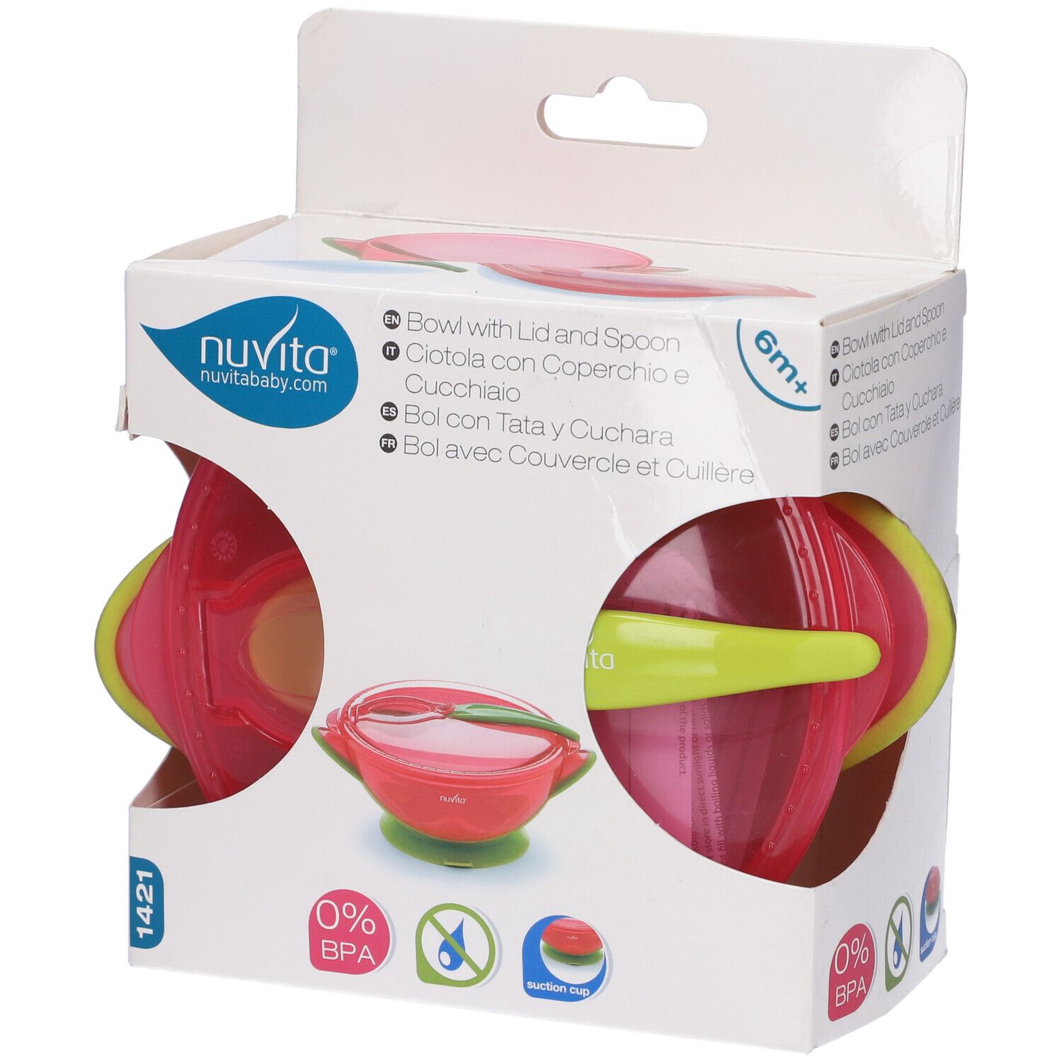 Nuvita Ciotola Con Cucchiaio Svezzamento Rosa