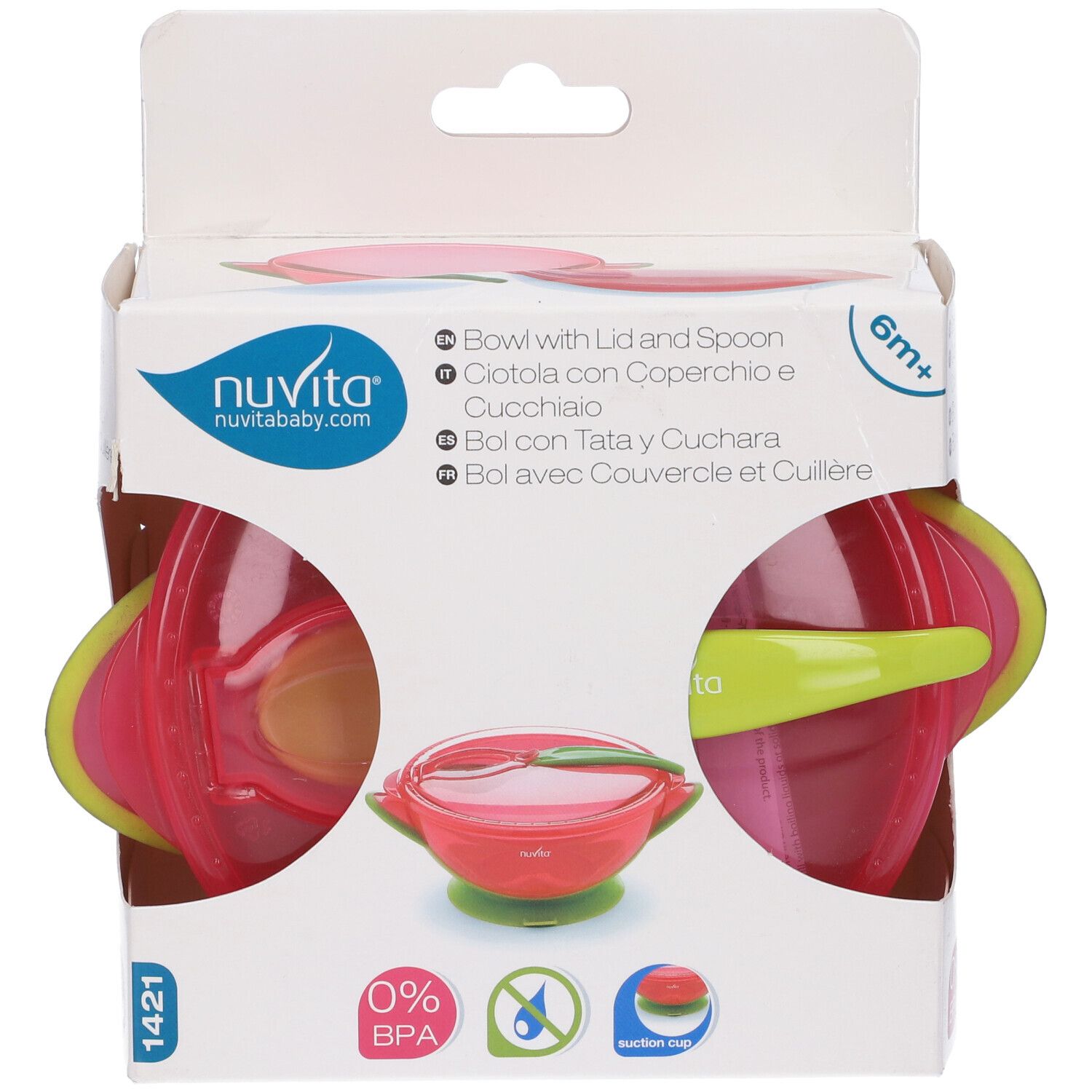 Nuvita Ciotola Con Cucchiaio Svezzamento Rosa