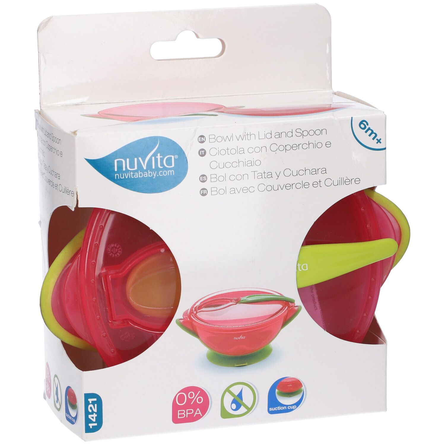 Nuvita Ciotola Con Cucchiaio Svezzamento Rosa