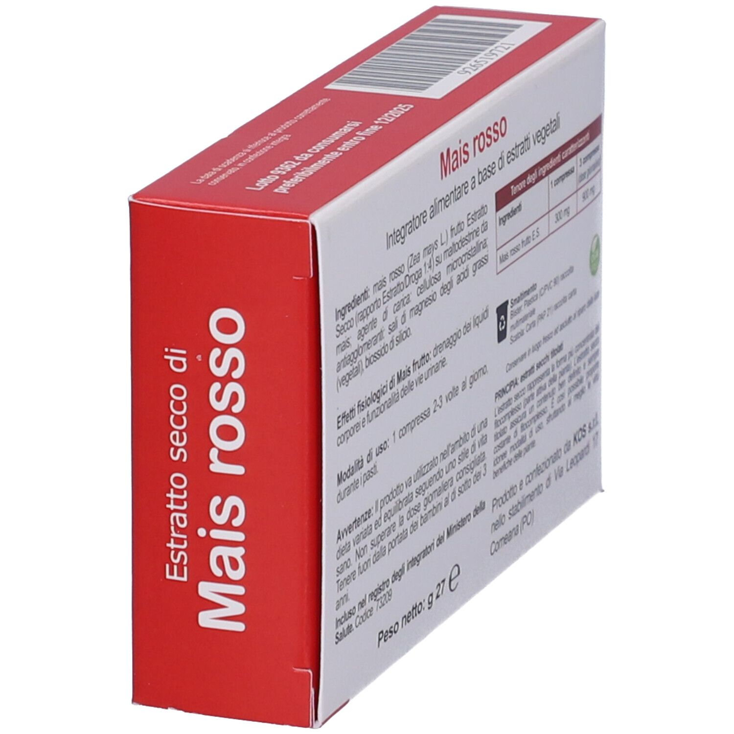 KOS Mais Rosso Estratto Secco Compresse