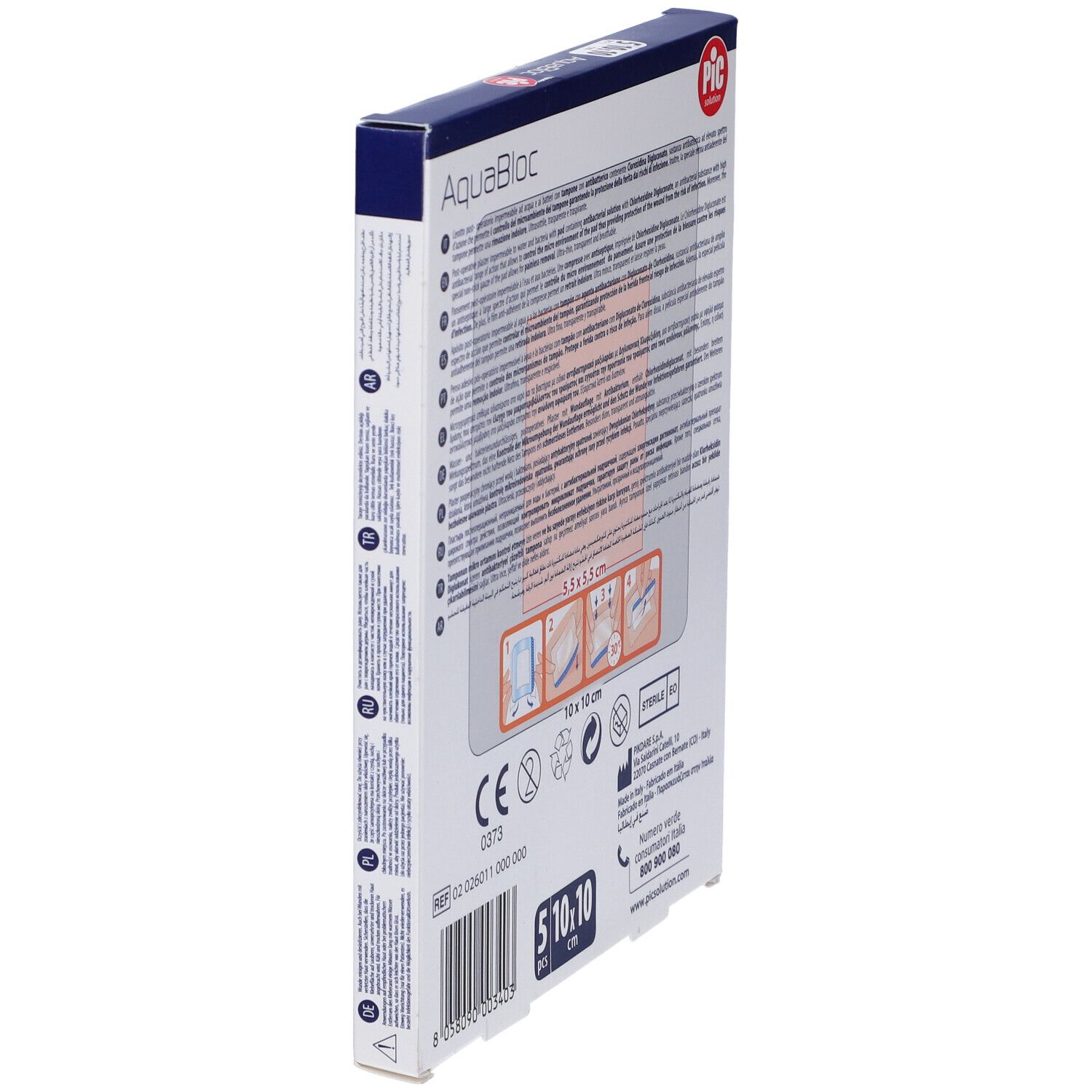 Cerotto Pic Aquabloc 10X10Cm Antibatterico 5 Pezzi