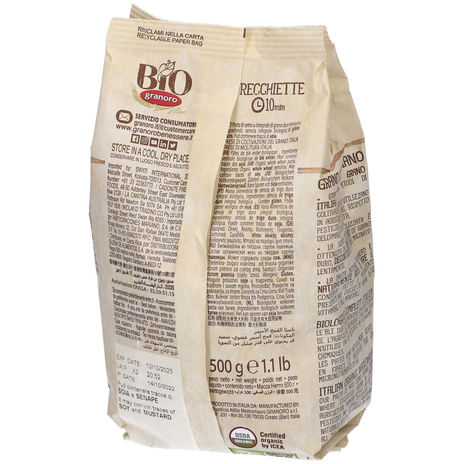 Orecchiette Granoro Bio Integr
