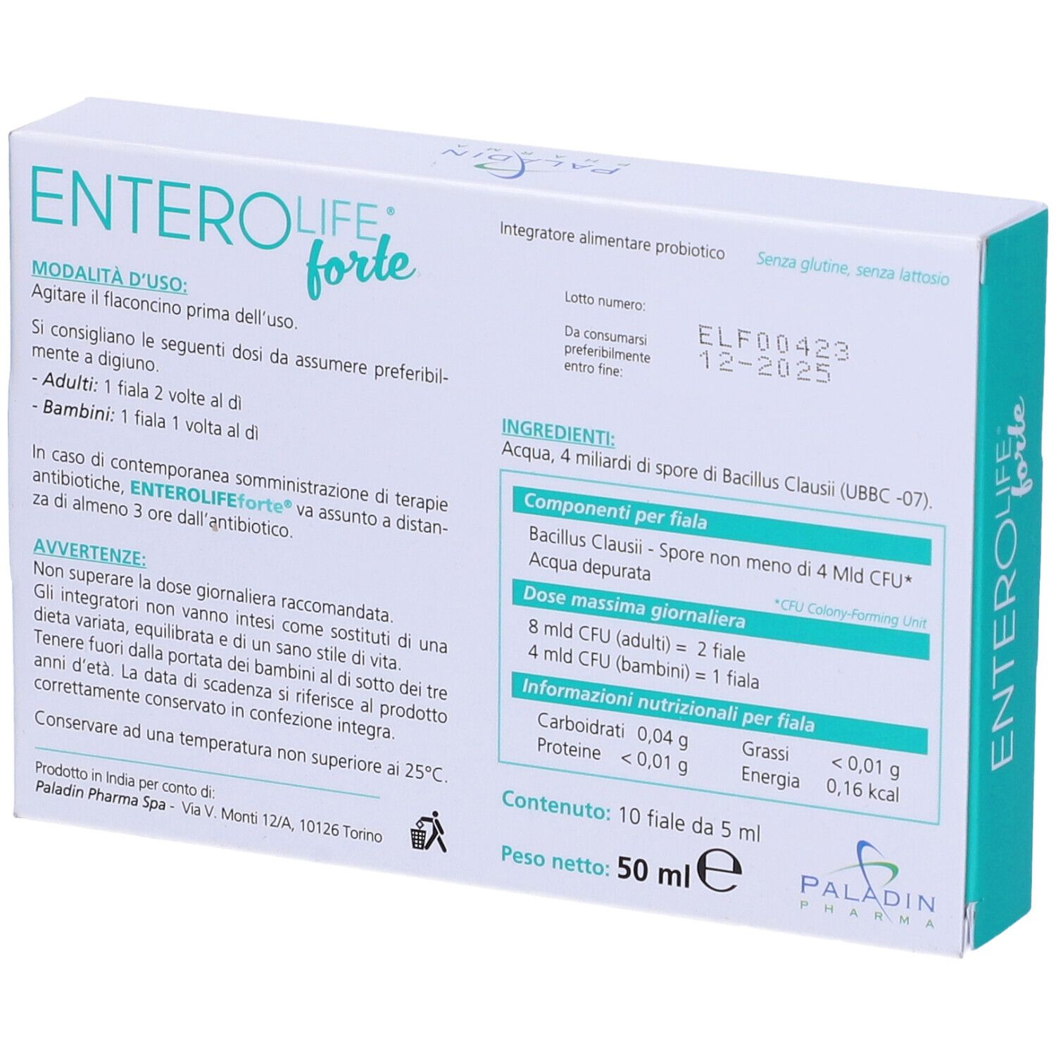 Enterolife Forte 4 Miliardi 10 Fiale Da 5 Ml
