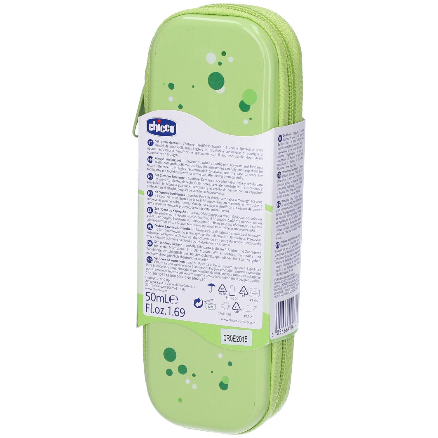 Chicco Set Dentale Verde Con Fluoro