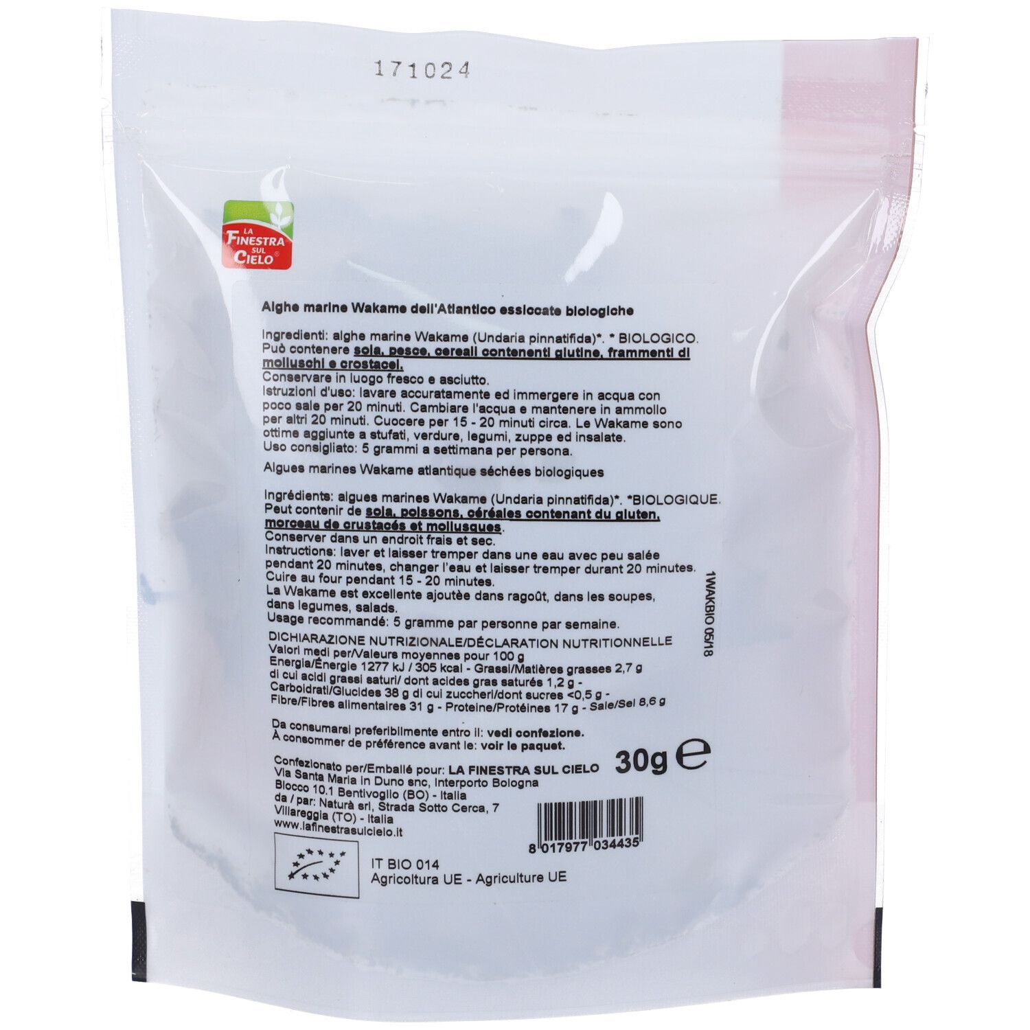 Fsc Wakame Dell'Atlantico Bio 30 G