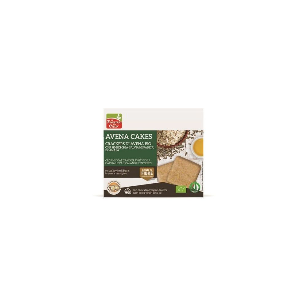 Fsc Avenacakes Crackers Di Avena Con Semi Di Canapa E Chia Bio Vegan Senza Lievito Di Birra Ad Alto Contenuto Di Fibra 250 G