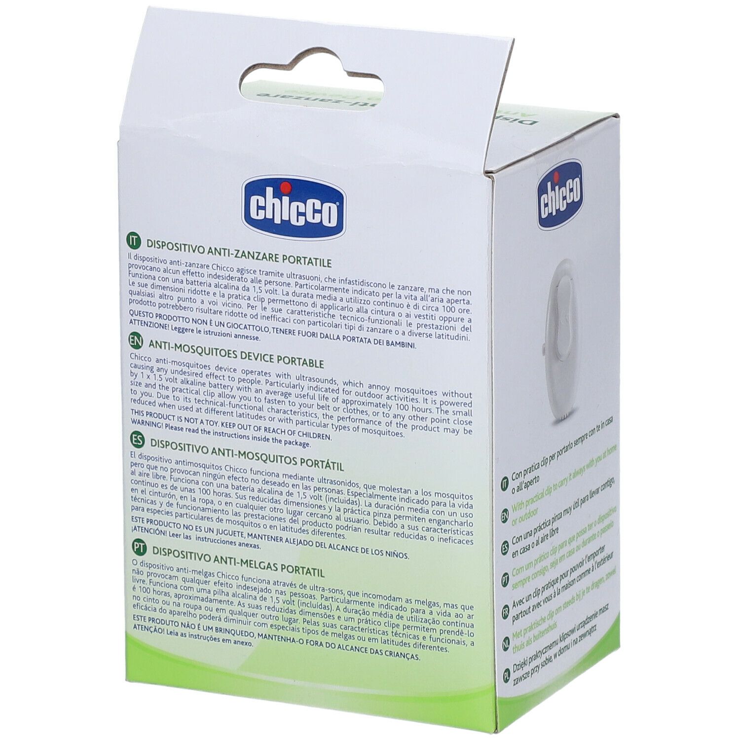 Chicco® Dispositivo Anti-zanzare Ultrasuoni Portatile