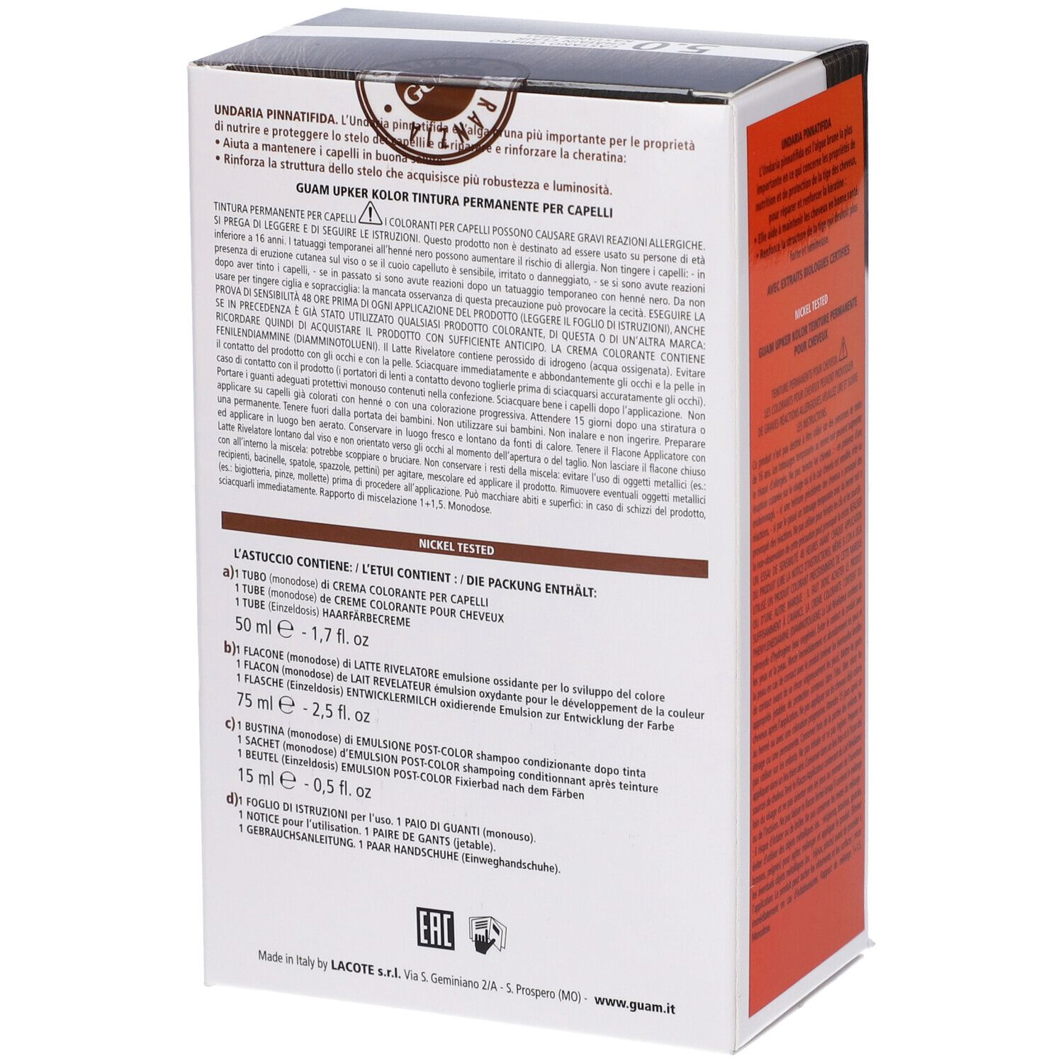Guam Upker Kolor Tinta Capelli Castano Chiaro 5.0 Idf