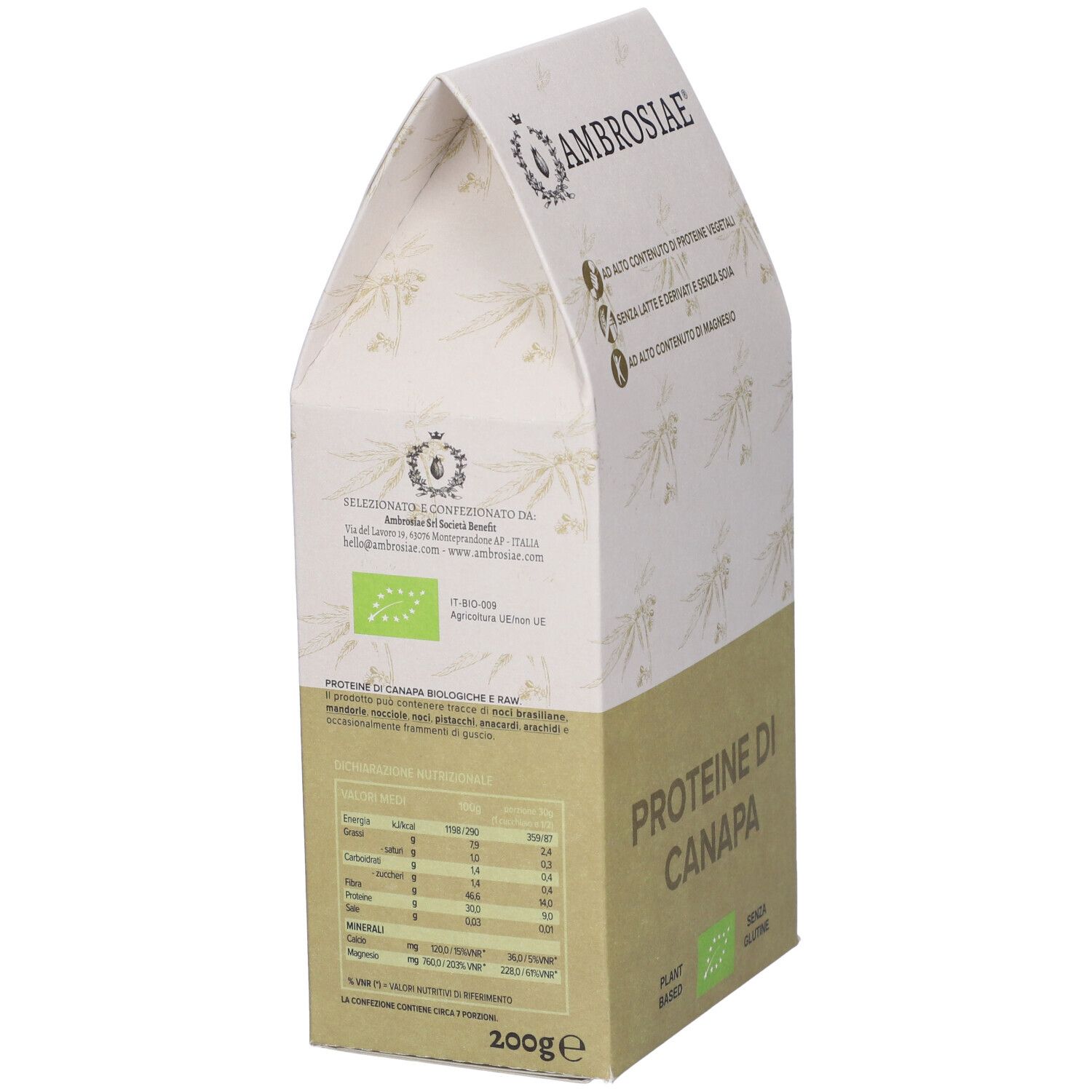 Ambrosiae Uberfood Proteine Di Canapa 200 G