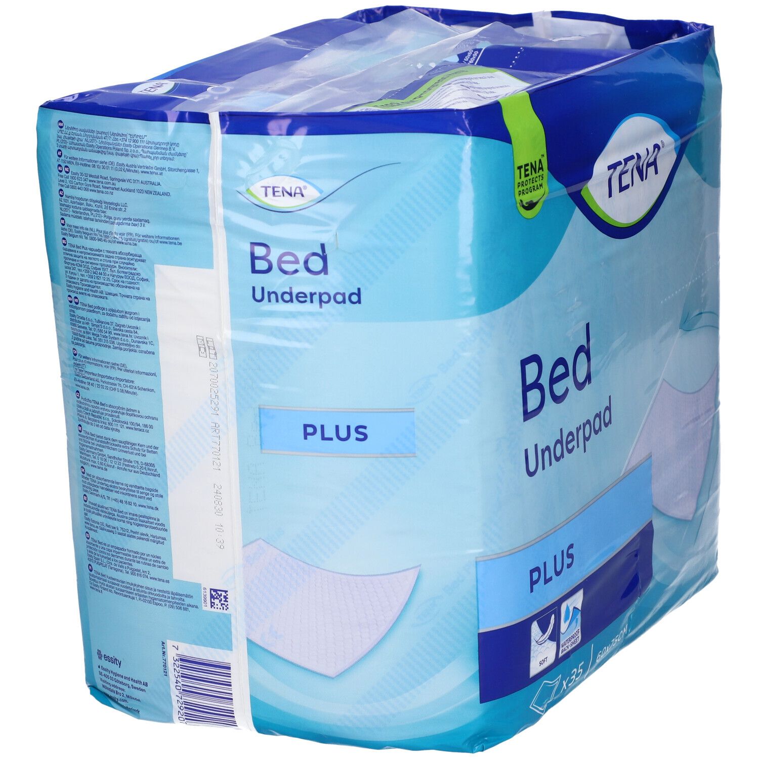 Traversa Per Incontinenza Non Rimboccabile Tena Bed Plus 60X75Cm 35 Pezzi