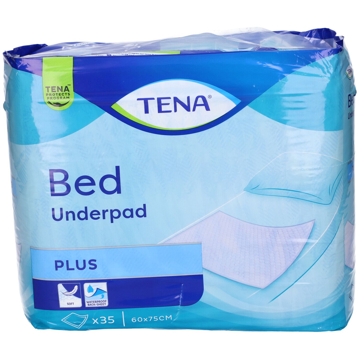Traversa Per Incontinenza Non Rimboccabile Tena Bed Plus 60X75Cm 35 Pezzi