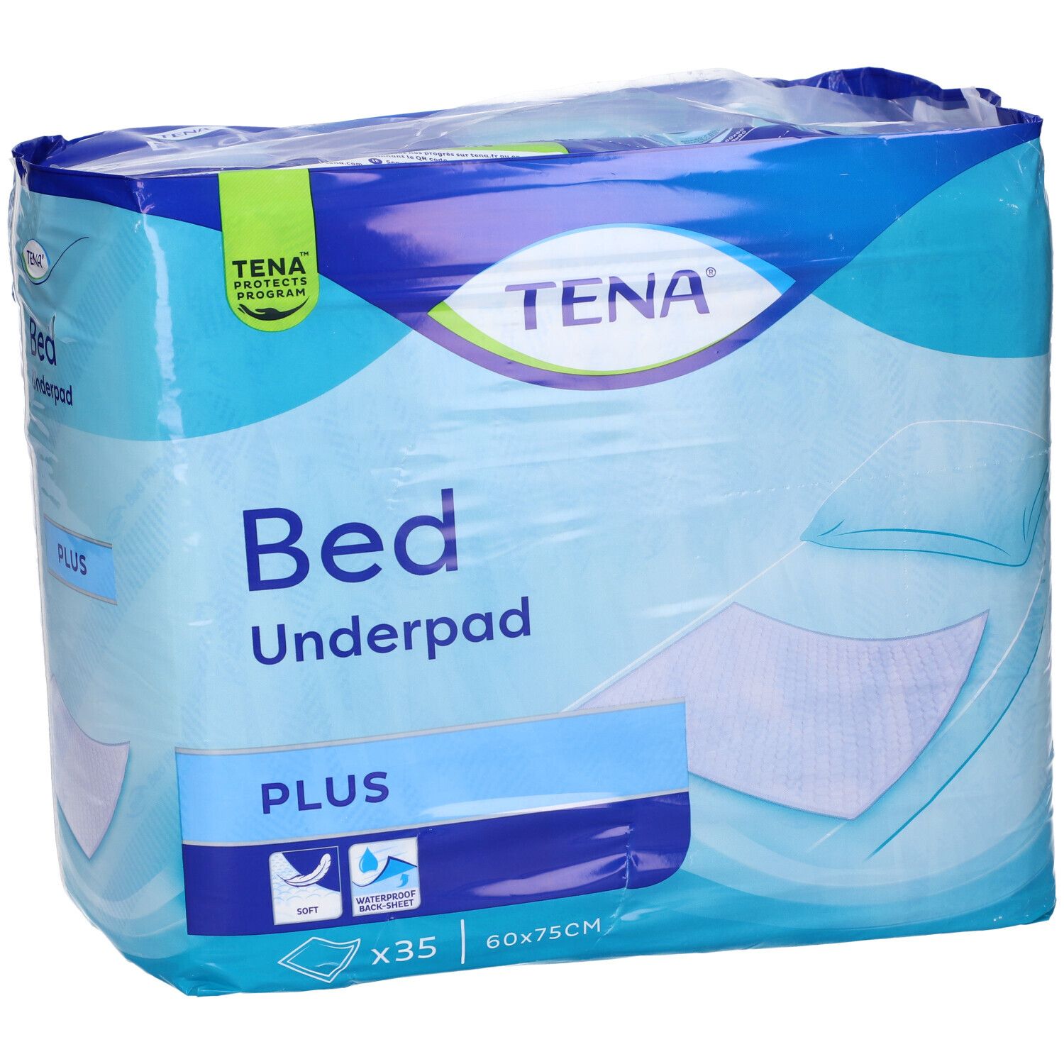 Traversa Per Incontinenza Non Rimboccabile Tena Bed Plus 60X75Cm 35 Pezzi