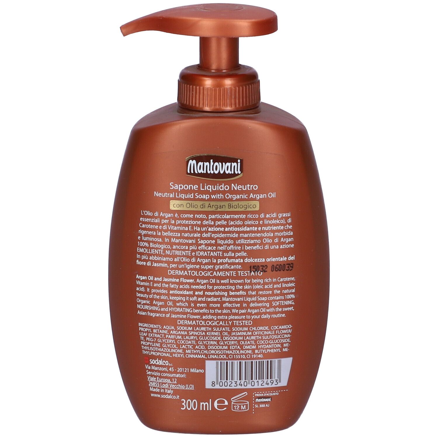 Mantovani Sapone Liquido Argan