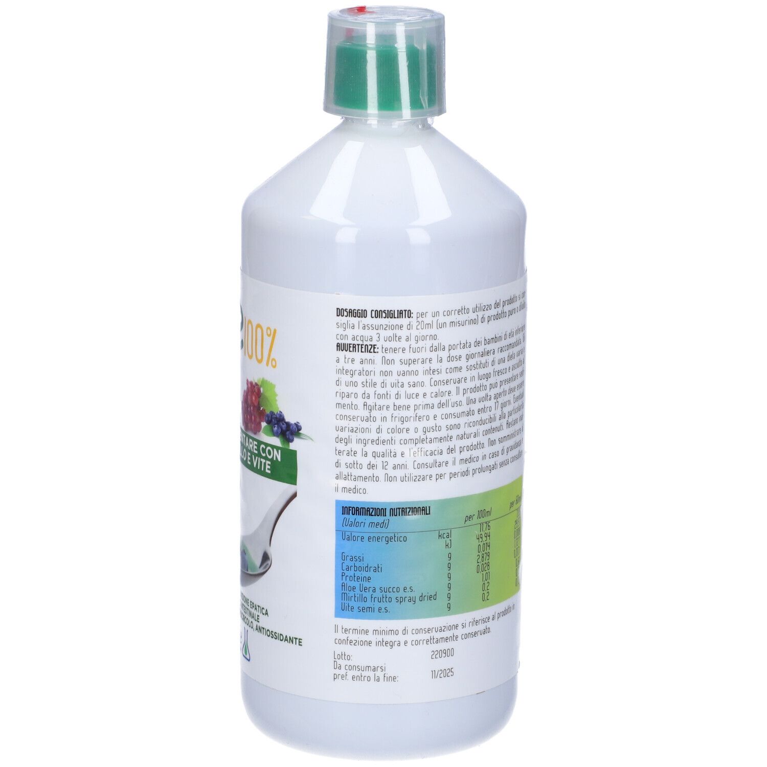 PromoPharma® Aloe 100% Mirtillo & Vite