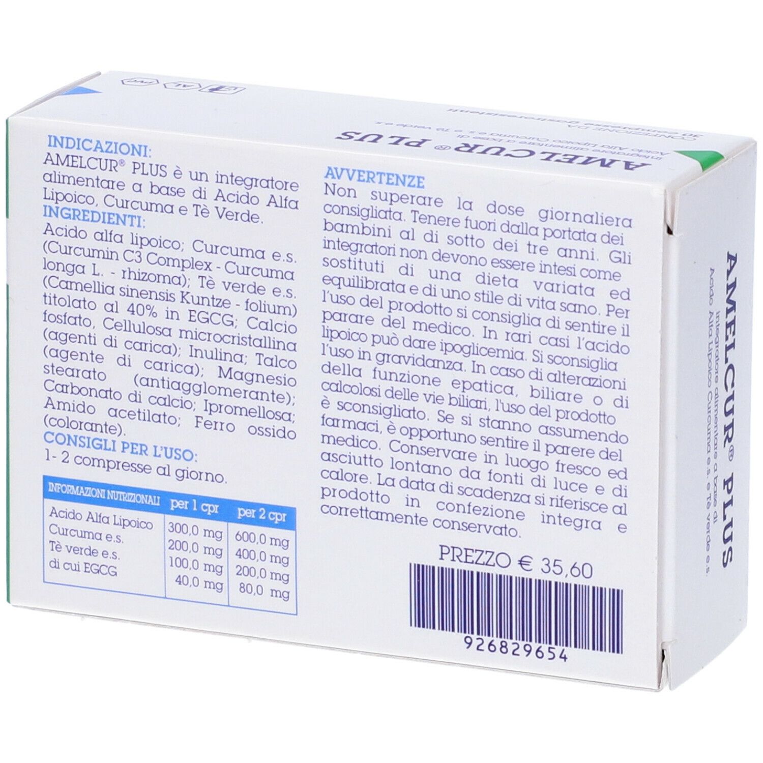 Amelcur Plus 30 Compresse