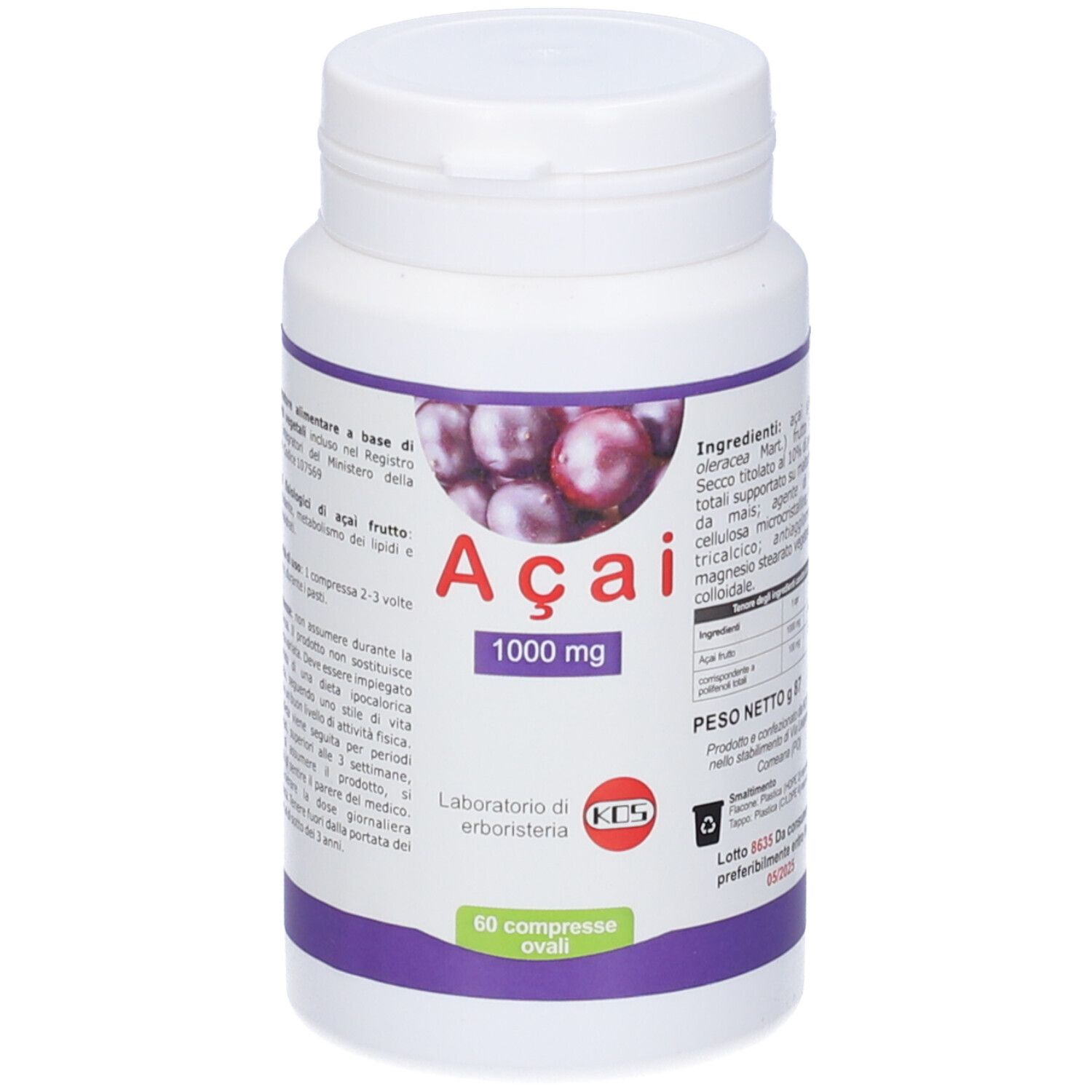 KOS Acai Estratto Secco Compresse