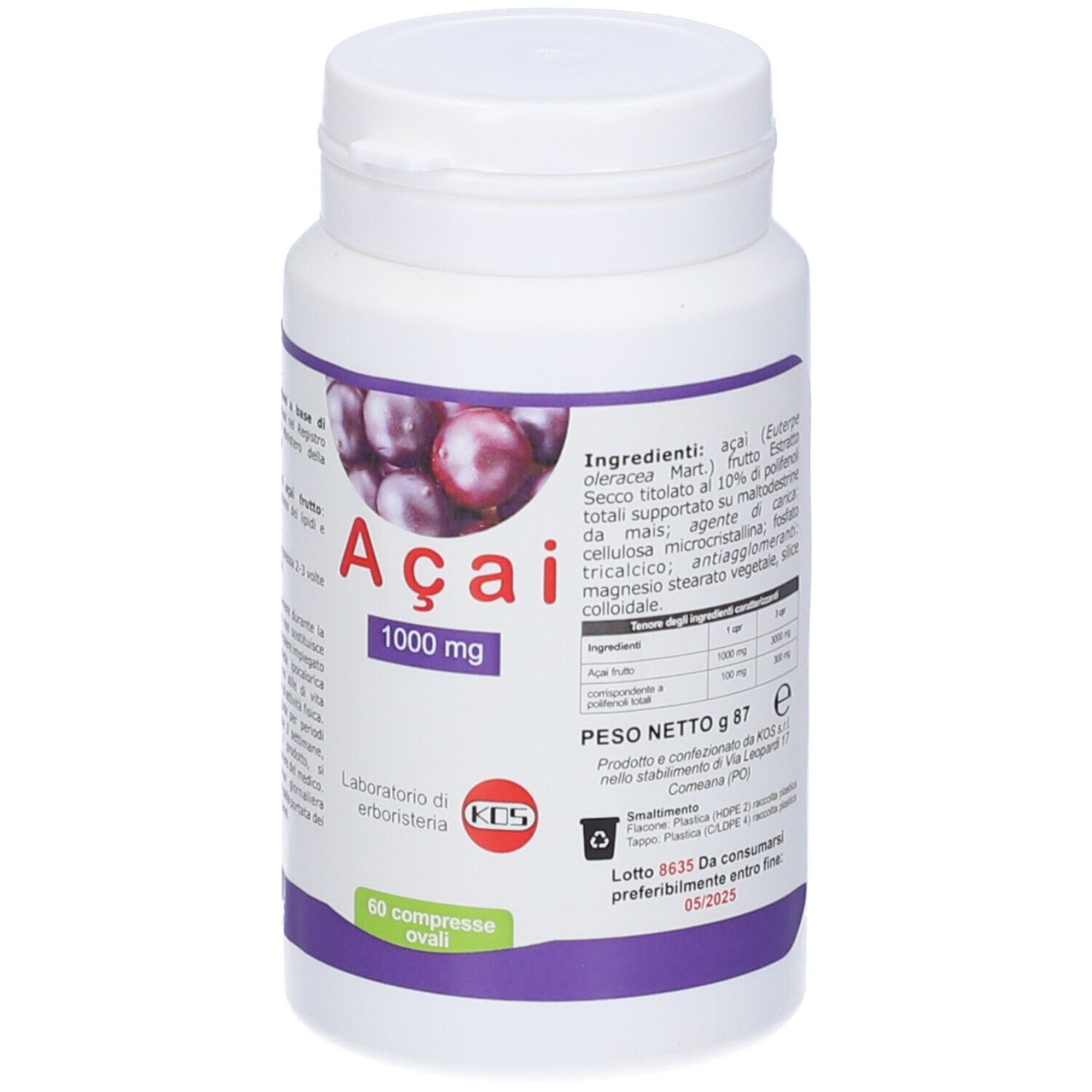KOS Acai Estratto Secco Compresse