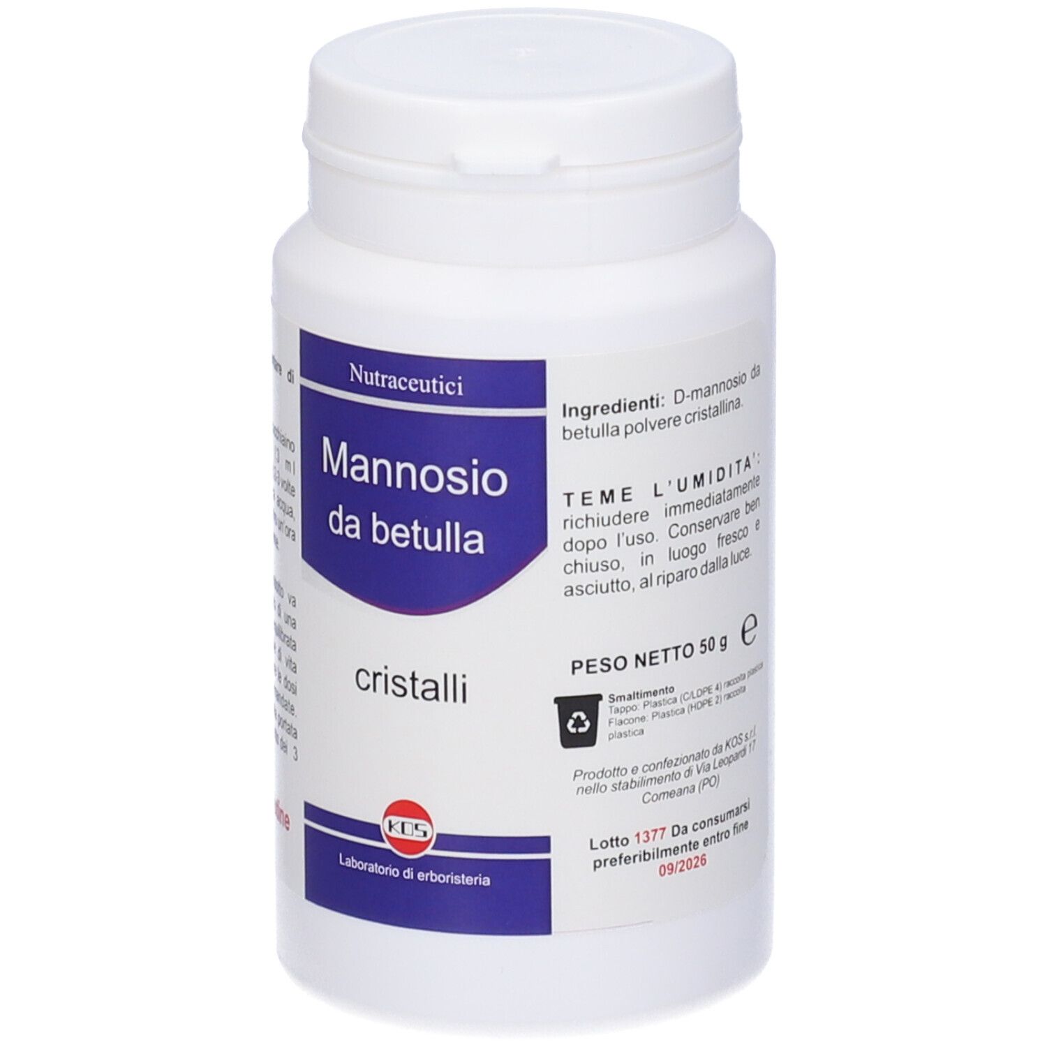 KOS Mannosio da Betulla Polvere