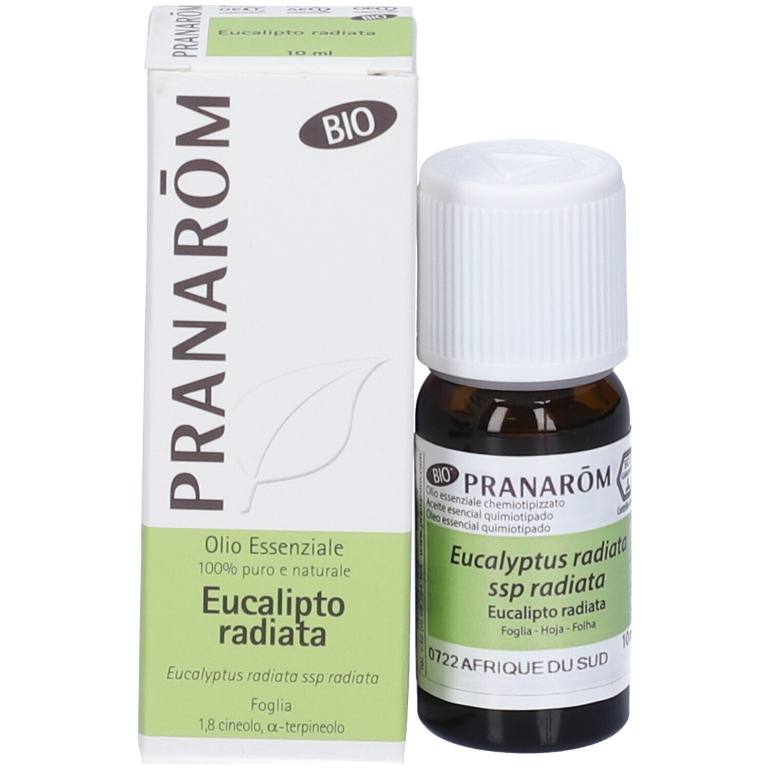 NASOTERAPIA Olio Essenziale Eucalipto Radiata Bio 10 Ml - Puro Al 100%, Distillazione A Vapore, Uso Aromatico E Ambientale