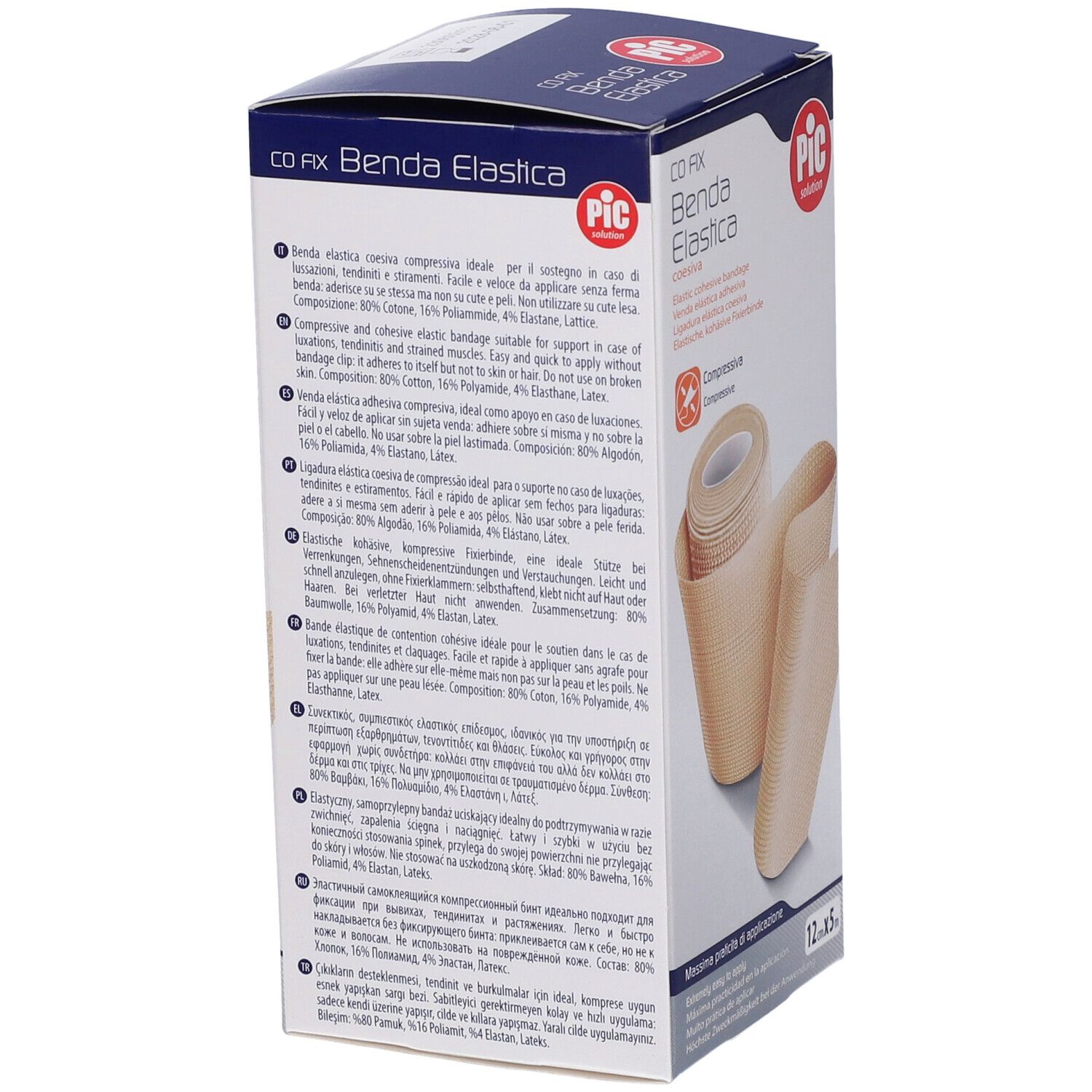 Benda Elastica Pic Co Fix Autoadesiva 12X5Cm Medium