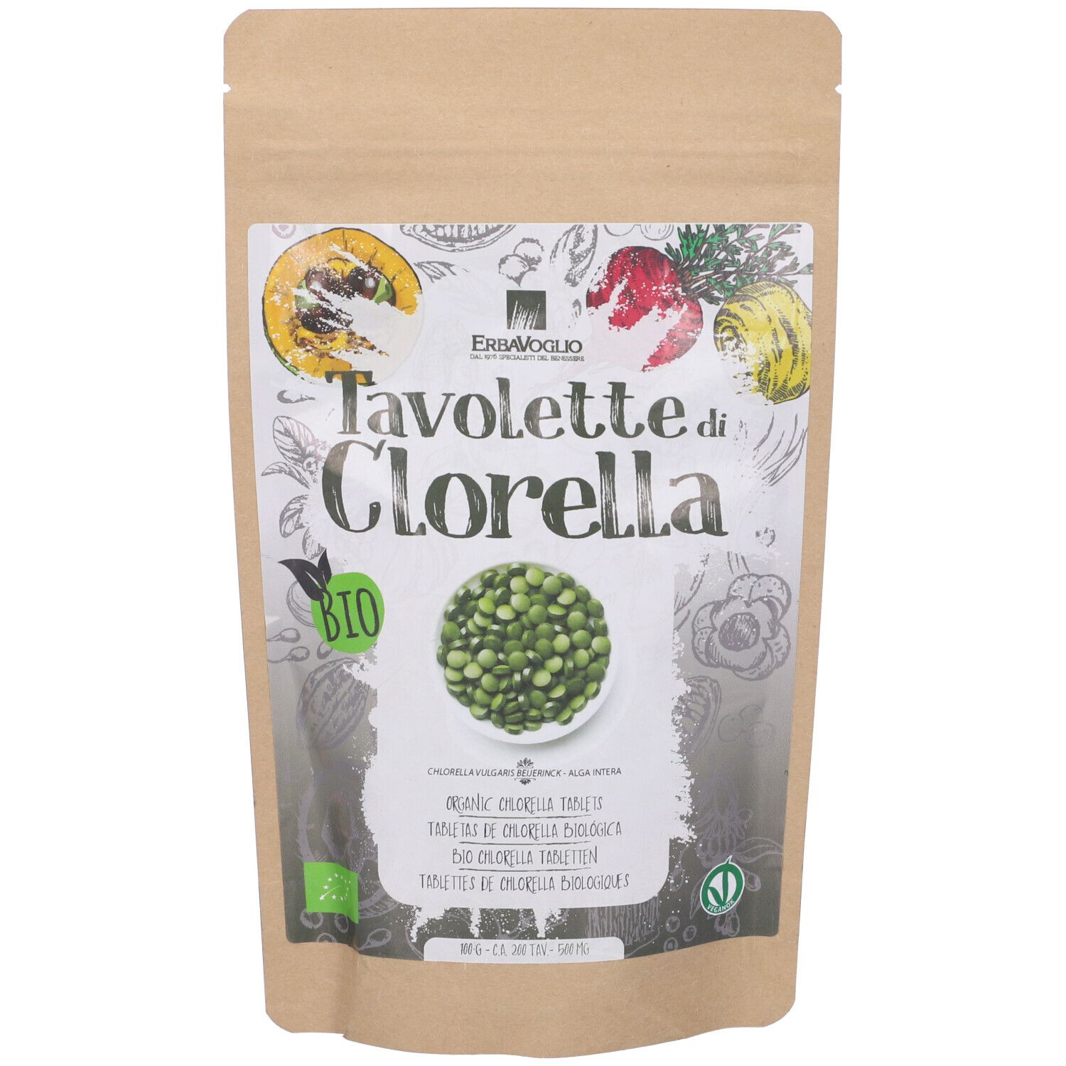 Erbavoglio Tavolette Di Clorella BIO