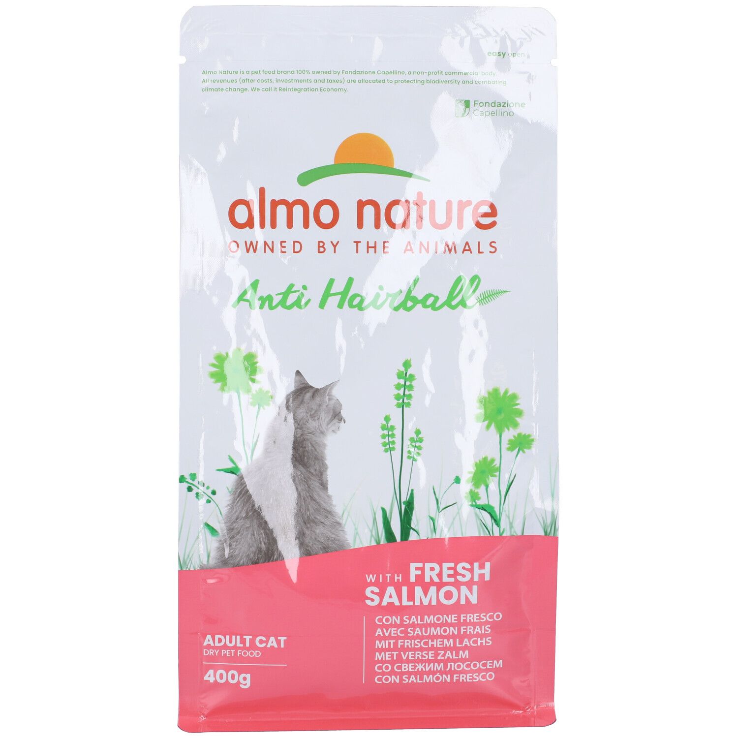 Almo Nature Holistic Cat Anti Hairball con Salmone Fresco