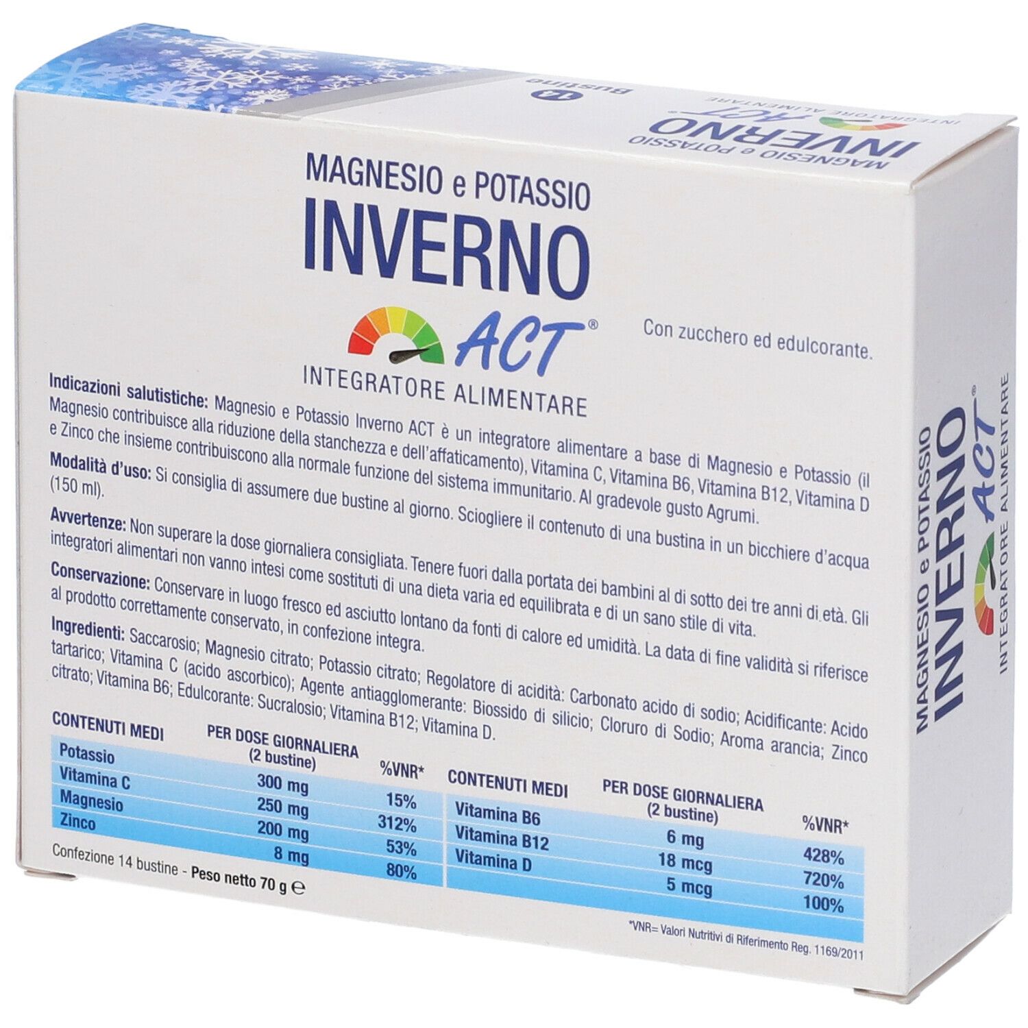 Magnesio E Potassio Inverno Act 14 Bustine
