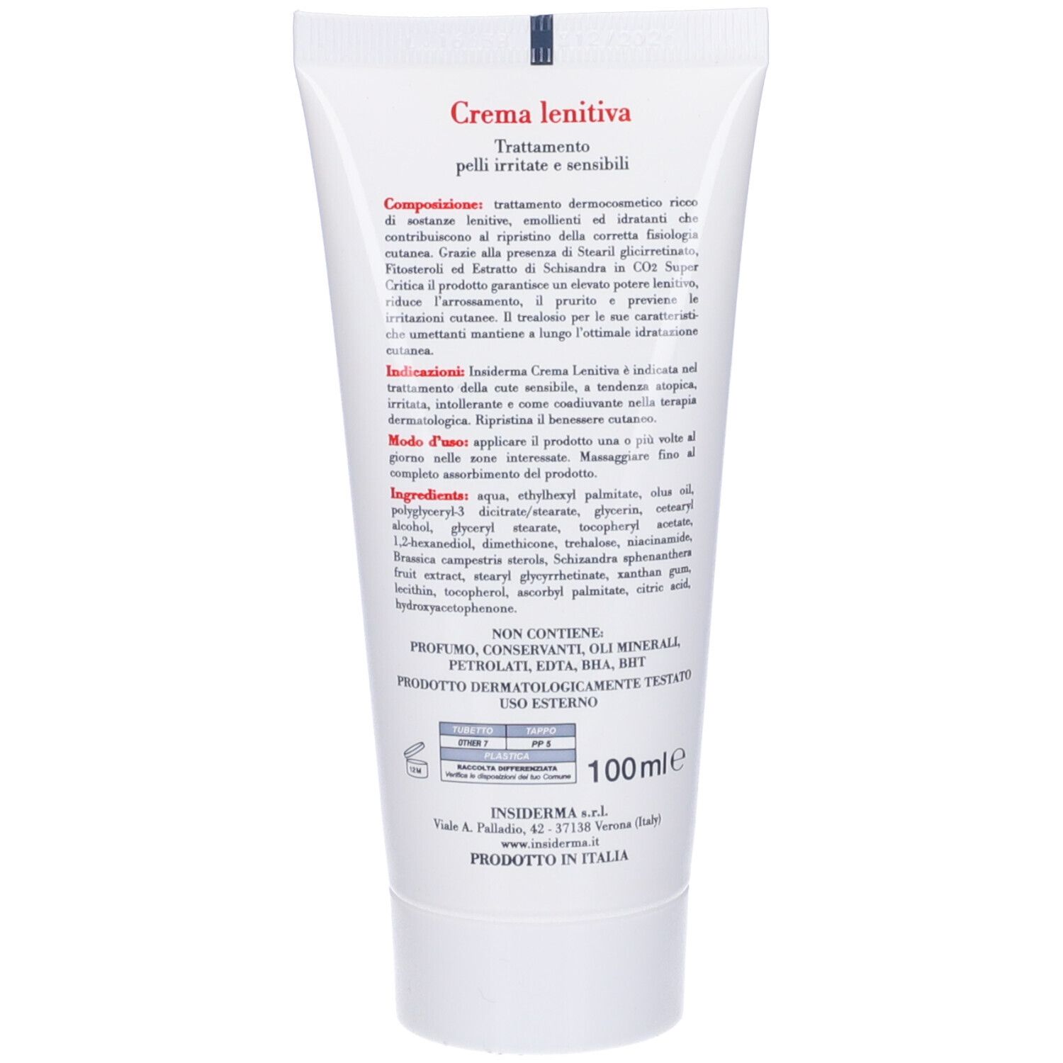 Insiderma Crema Lenitiva 100 Ml