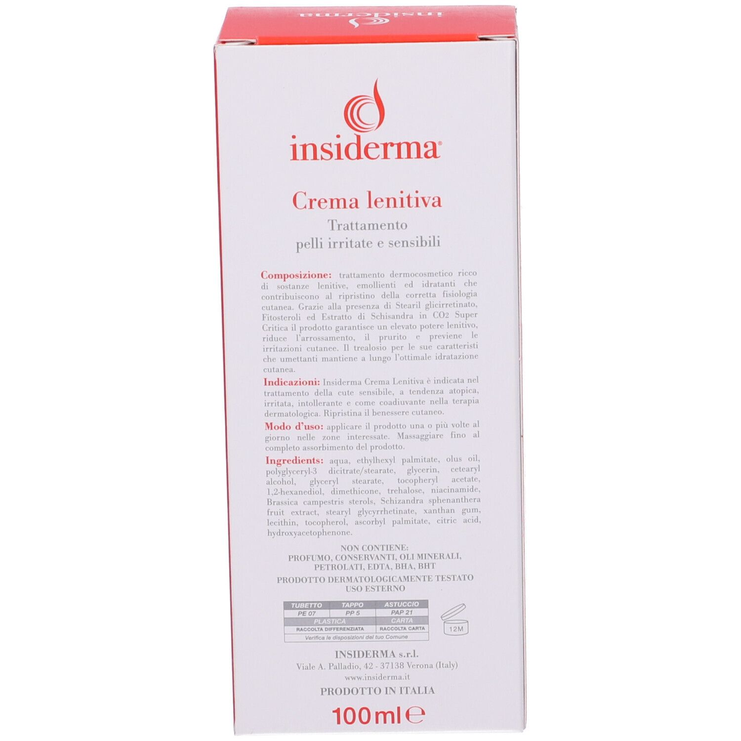 Insiderma Crema Lenitiva 100 Ml