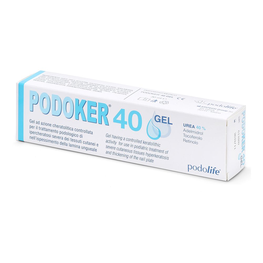 Podoker 40 Gel Azione Cheratolitica Tubo Da 30 Ml Con Applicatore