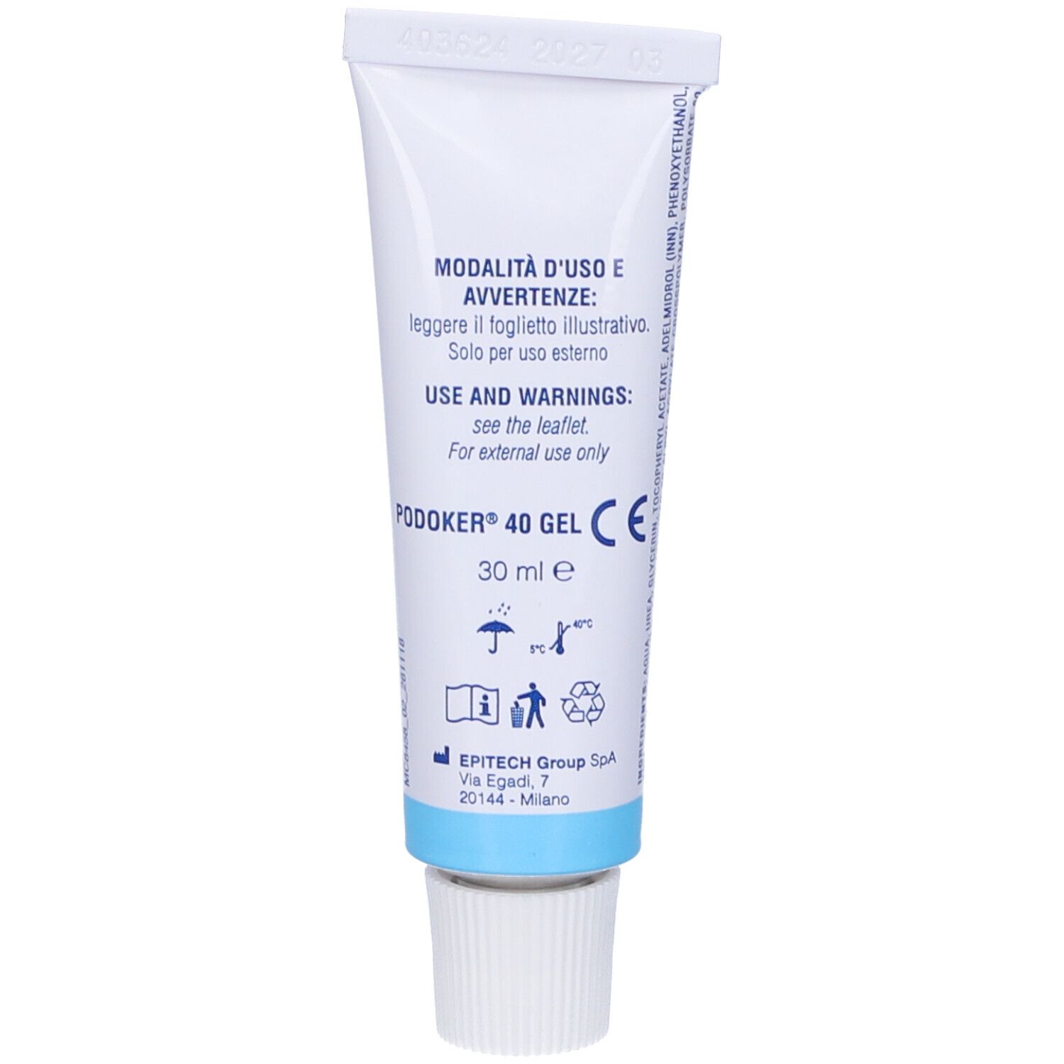 Podoker 40 Gel Azione Cheratolitica Tubo Da 30 Ml Con Applicatore