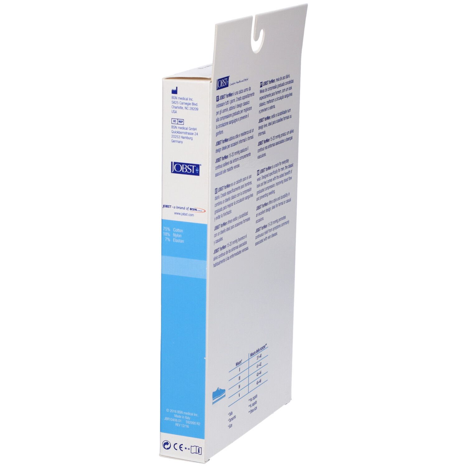 Jobst forMen Calza Compressiva da Uomo Colore Grigio Taglia 2