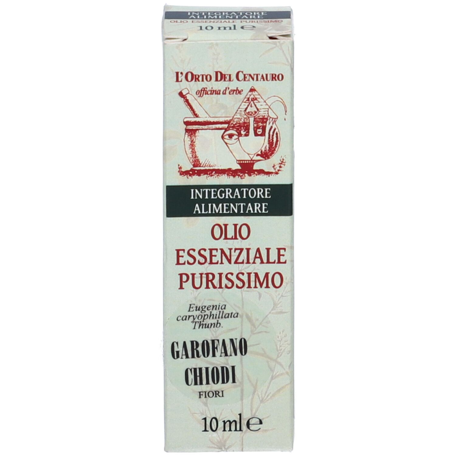 Scatola con la scritta "GAROFANO CHIODI" e "10 ml".