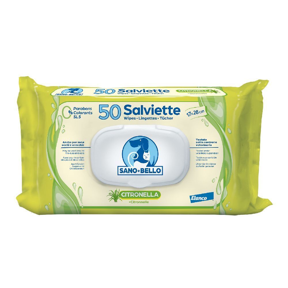 Sano E Bello Salviette Detergenti Citronella 50 Pezzi