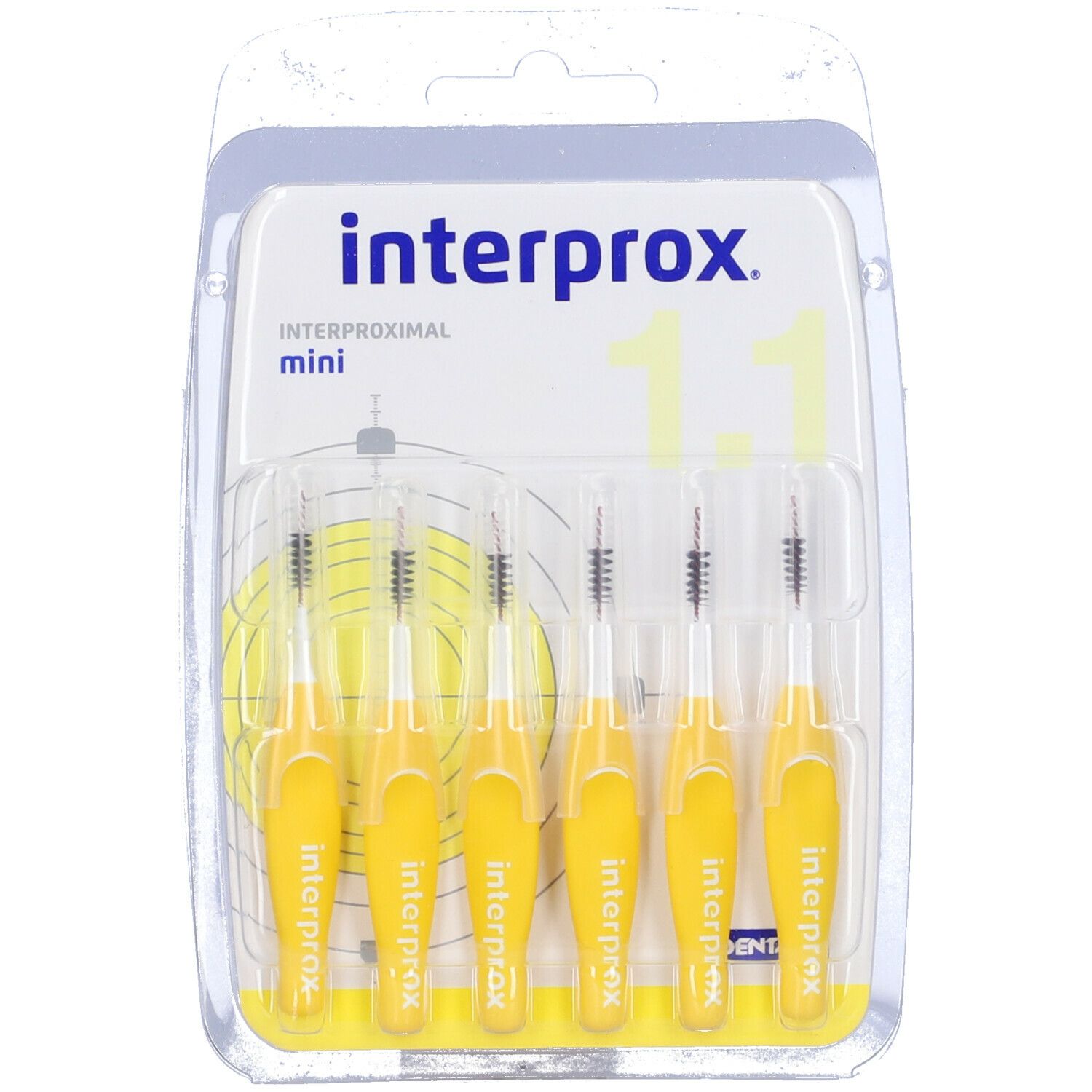 Interprox Mini 6 Scovolini Gialli Anti-Placca e Anti-Carie per spazi interdentali piccoli-medi  (PHD 14)