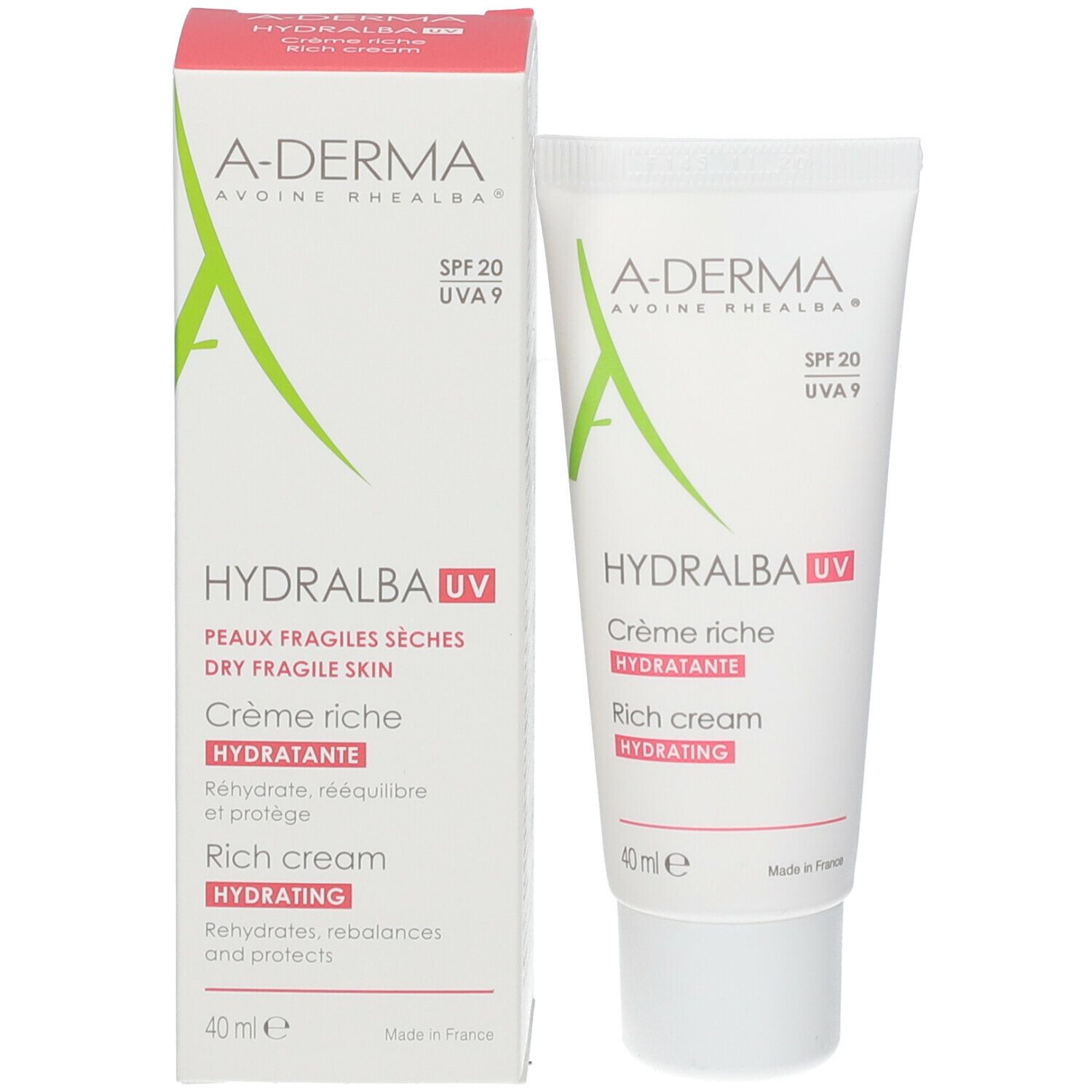 A-DERMA Hydralba Crema Idratante UV Ricca