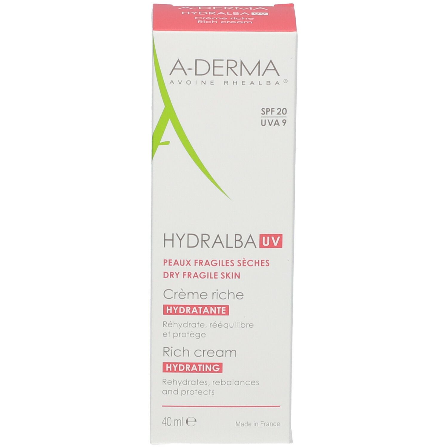 A-DERMA Hydralba Crema Idratante UV Ricca