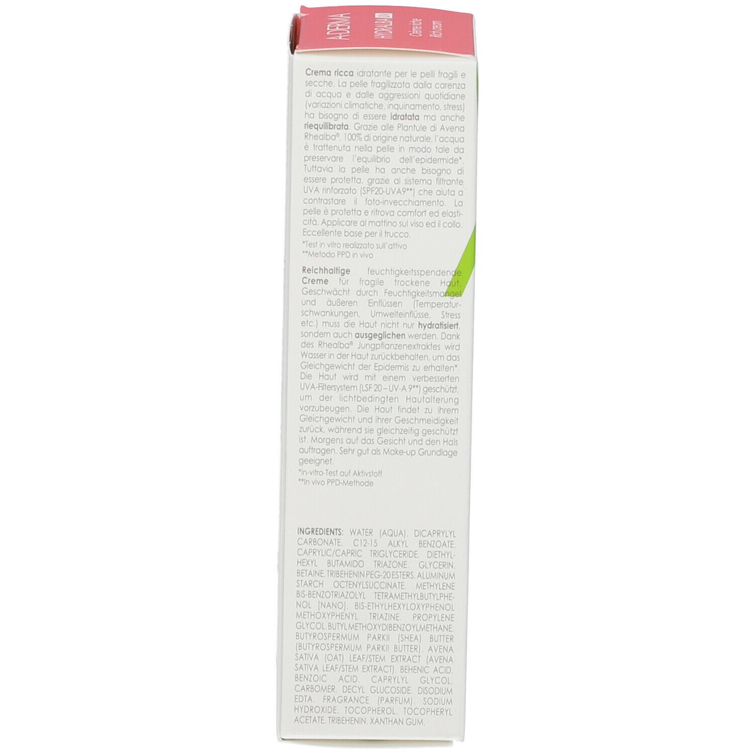 A-DERMA Hydralba Crema Idratante UV Ricca