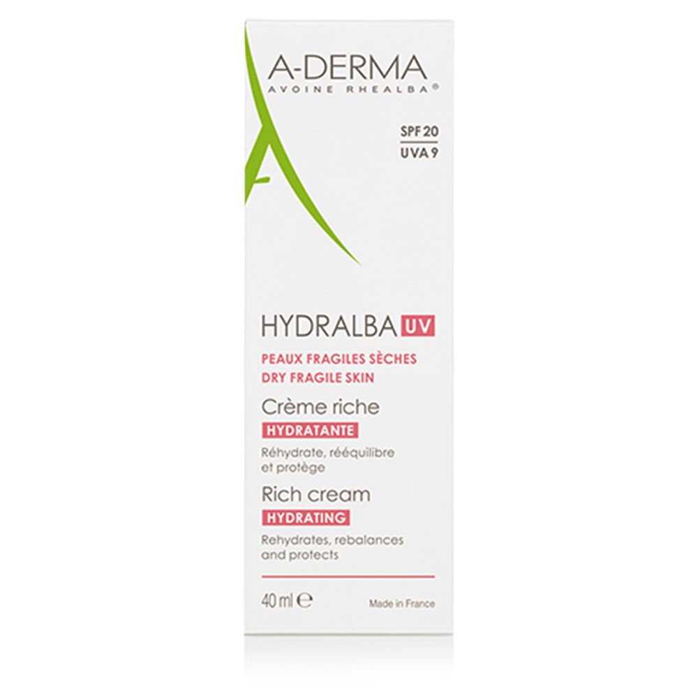 A-DERMA Hydralba Crema Idratante UV Ricca