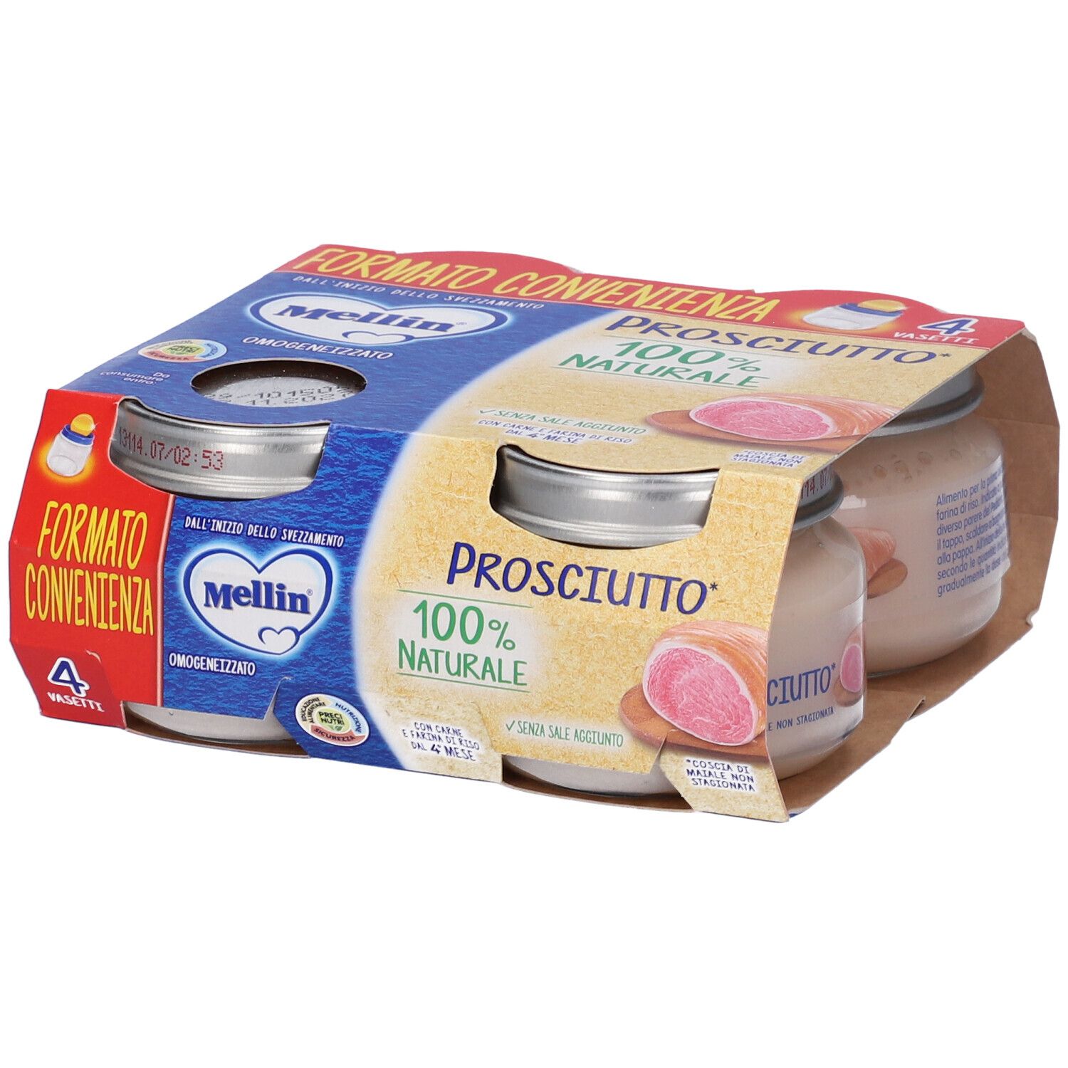 Mellin® Omogeneizzato Prosciutto 4 x 80 g