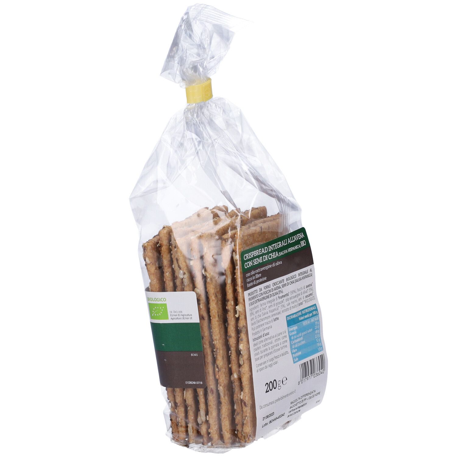 Crispbread Integrali All'Avena E Semi Di Chia (Salvia Hispanica)  Bio