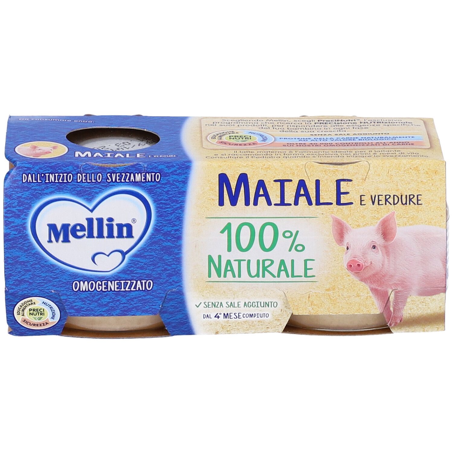 Mellin Omog Maiale 2X80G