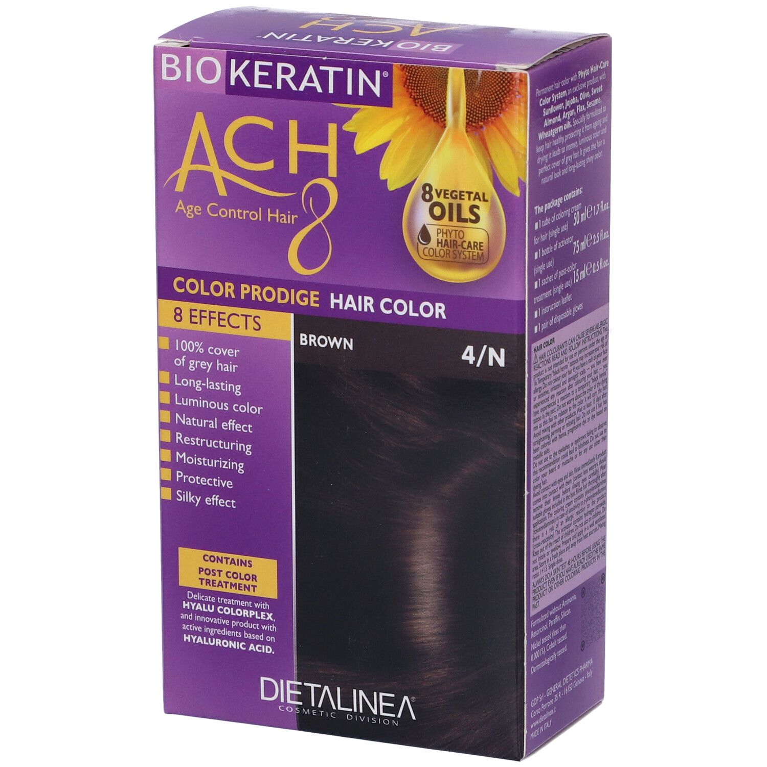 Biokeratin Ach8 Color Prodige 4/N Castano