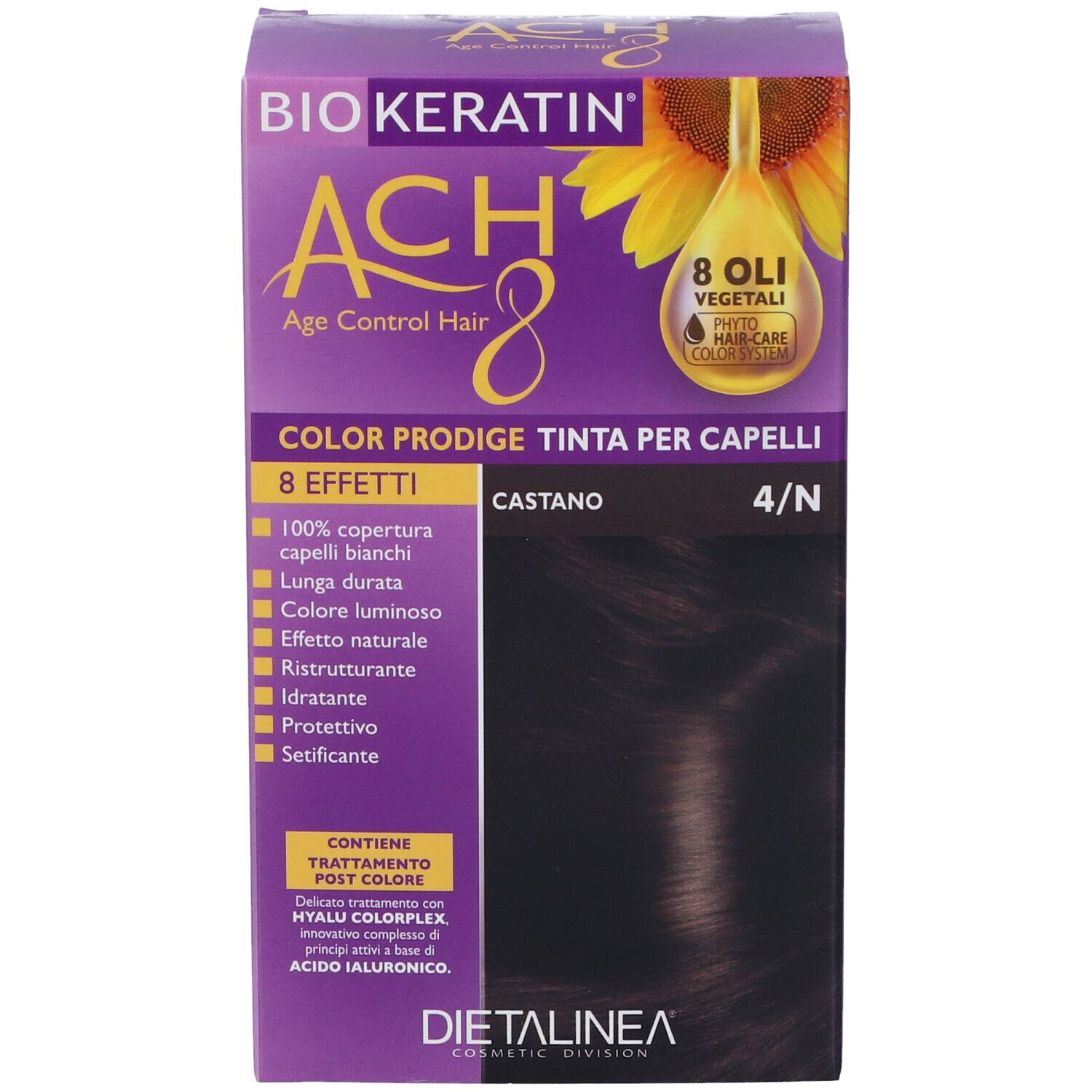 Biokeratin Ach8 Color Prodige 4/N Castano