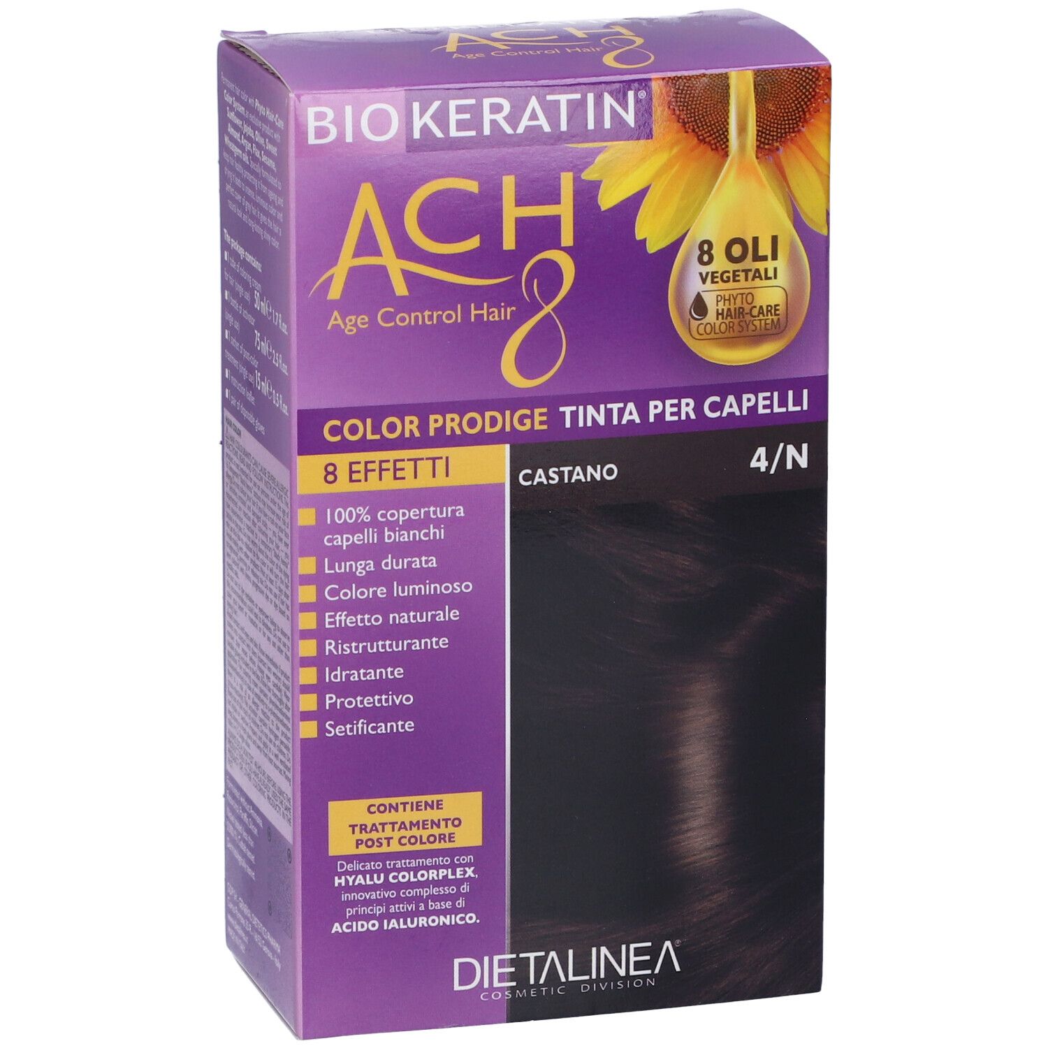 Biokeratin Ach8 Color Prodige 4/N Castano