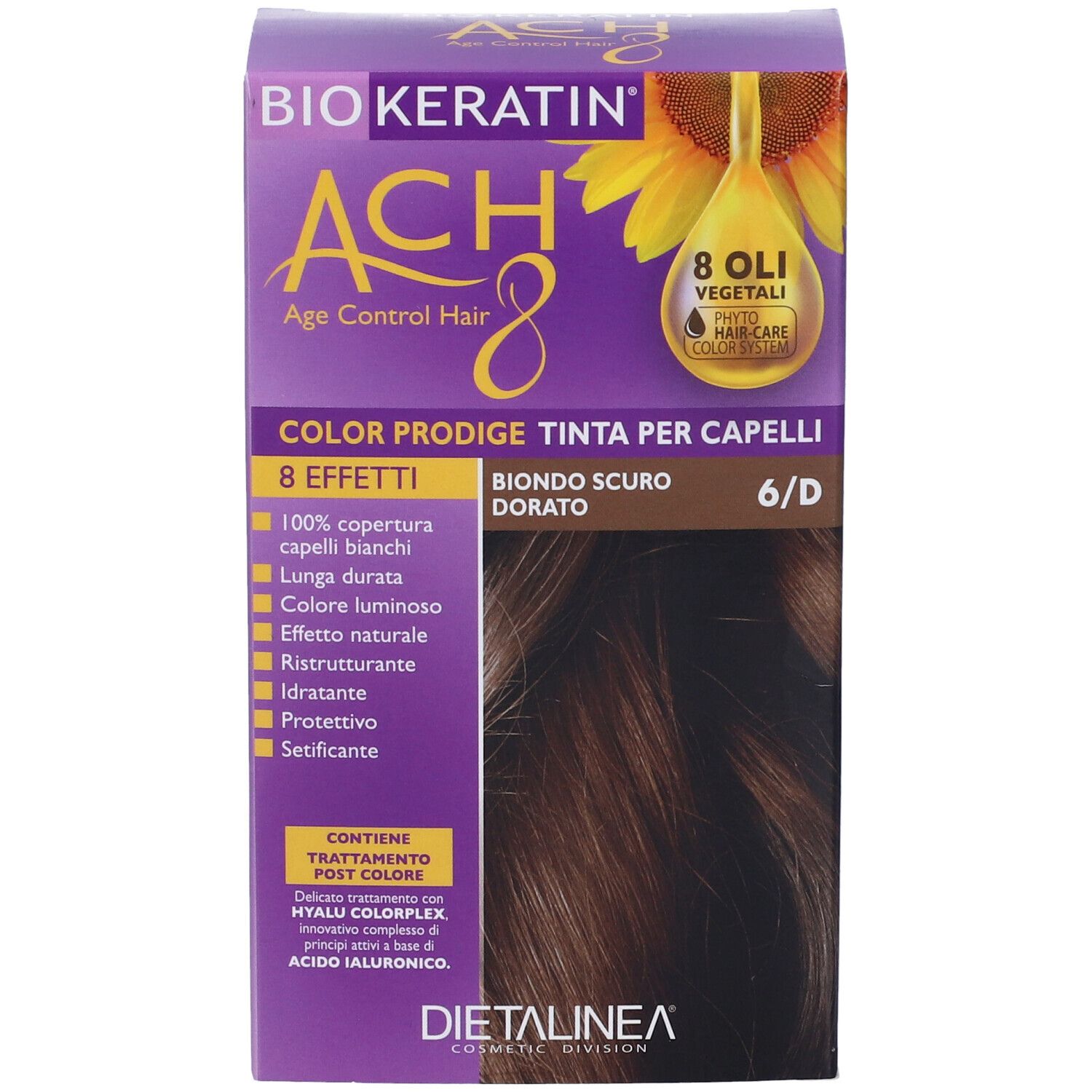 Biokeratin Ach8 Color Prodige 6/D Biondo Scuro Dorato